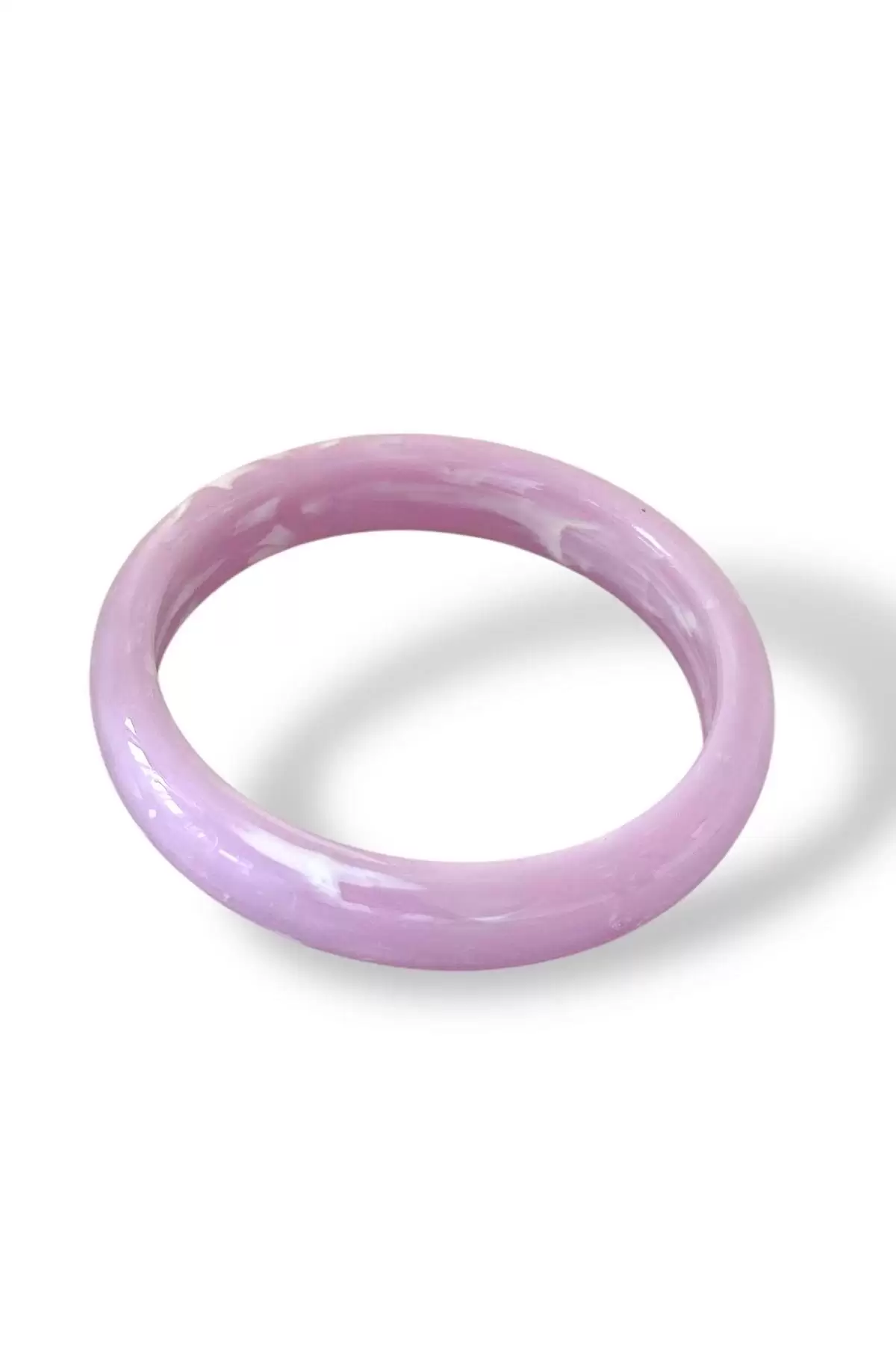 Pembe Renk Kemik Mika Bileklik