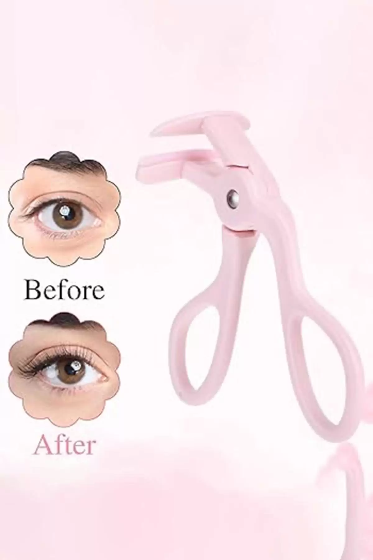 Pembe Renk Kirpik Kıvırıcı/ Kirpik Kıvırma Aparatı