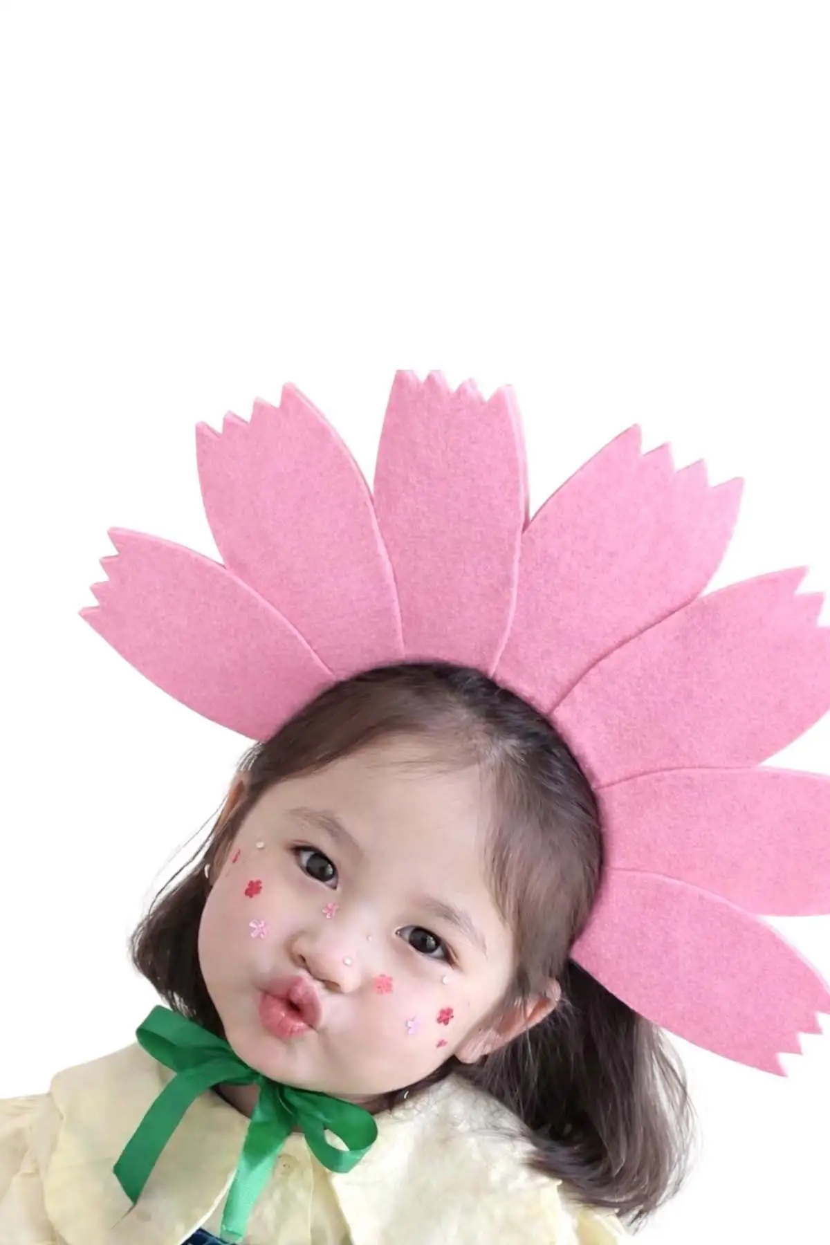 Pembe Renk Lale Figürlü Tasarım Taç