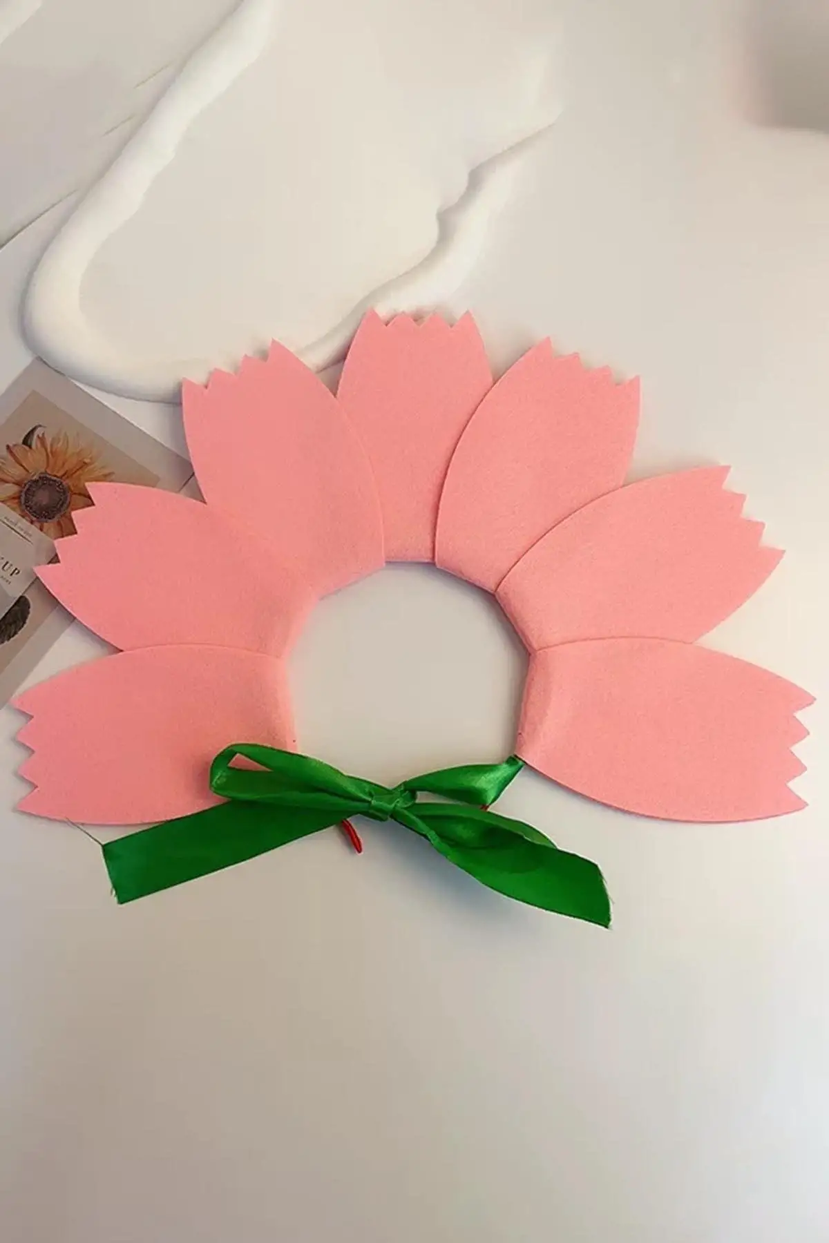 Pembe Renk Lale Figürlü Tasarım Taç