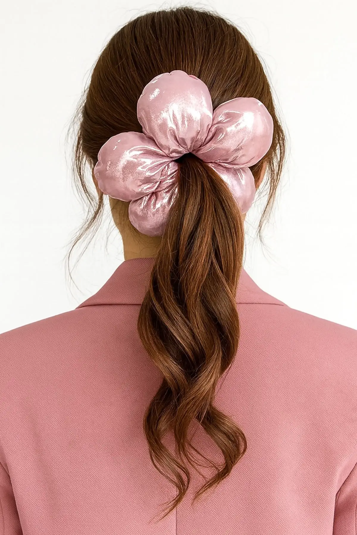 Pembe Renk Papatya Figürlü Simit Toka