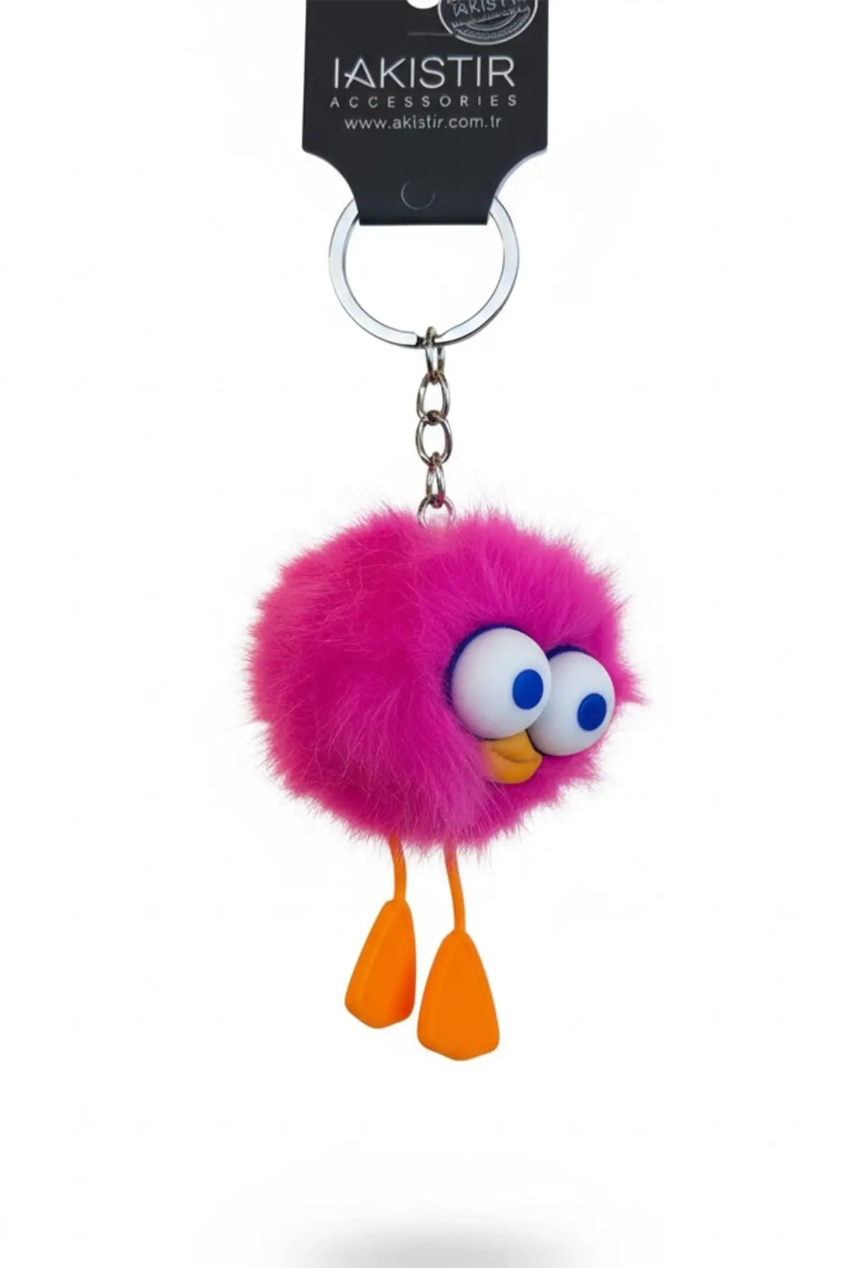 Pembe Renk Peluş Canavar Figürlü Anahtarlık