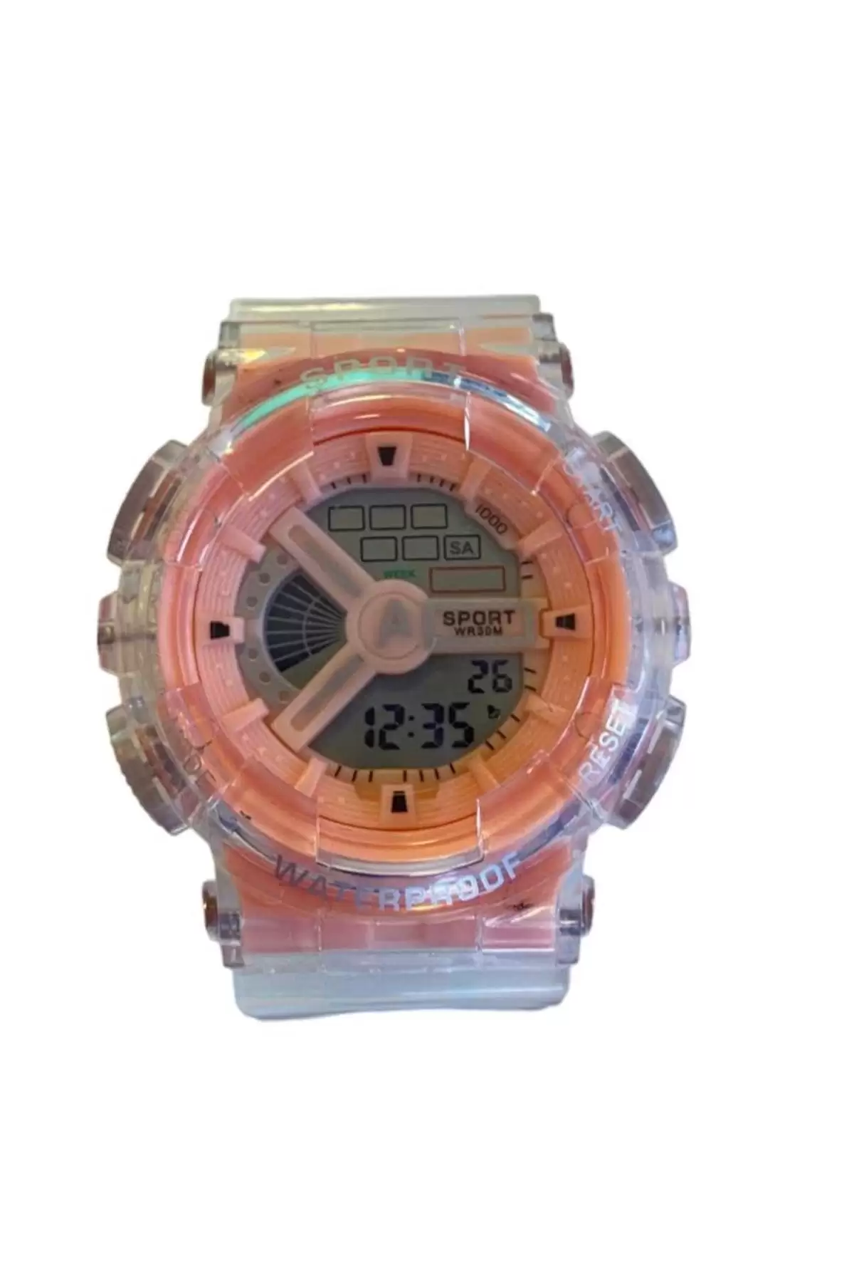 Pembe Renk Silikon Kordonlu Kadın Saat
