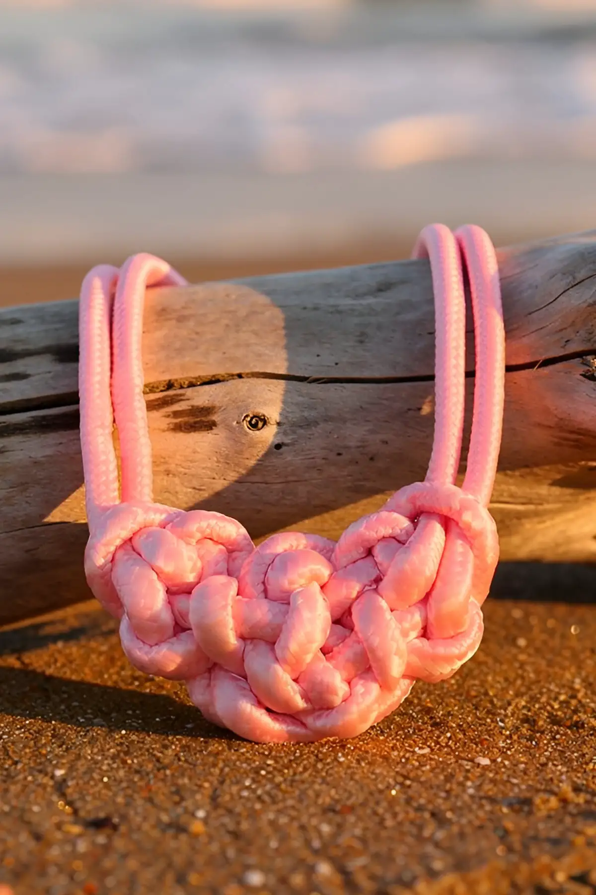 Pembe Renk Tasarım Kolye