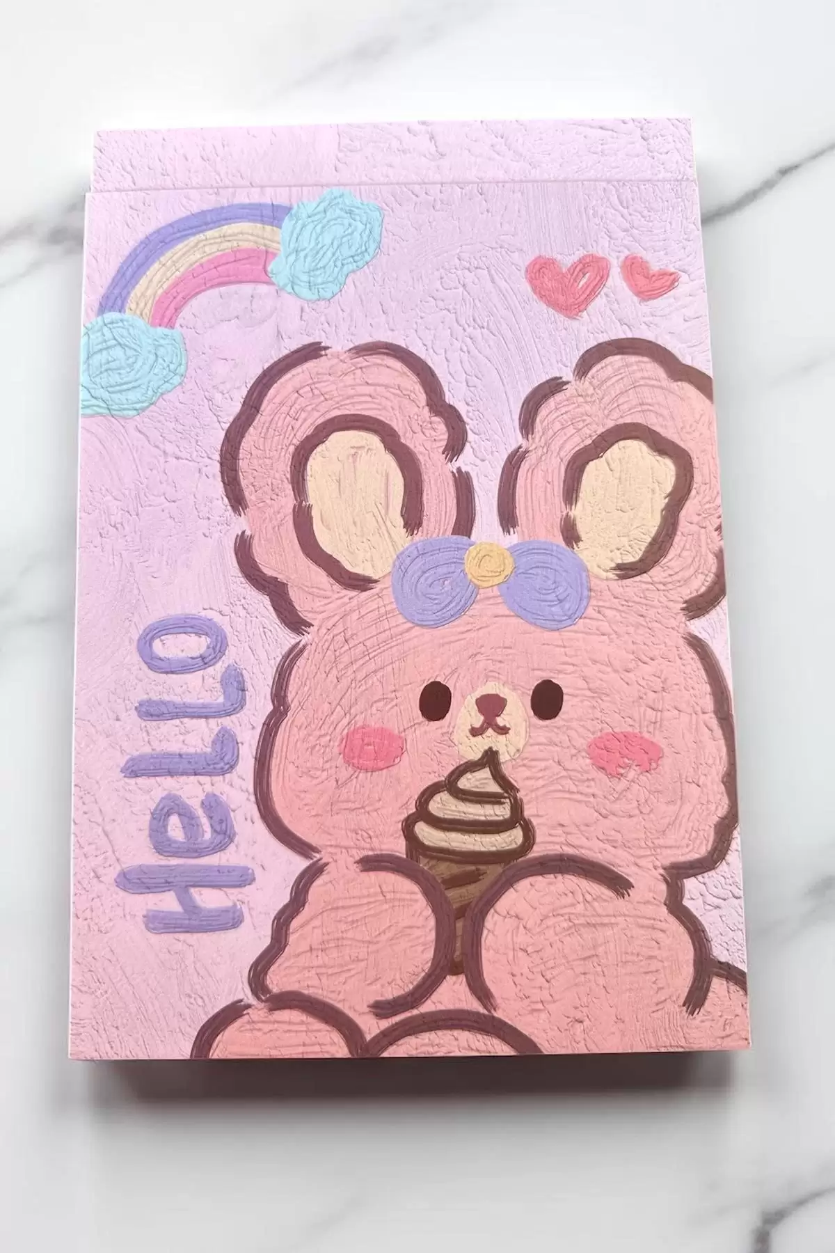 Pembe Renk Tavşan Figürlü Masa Aynası
