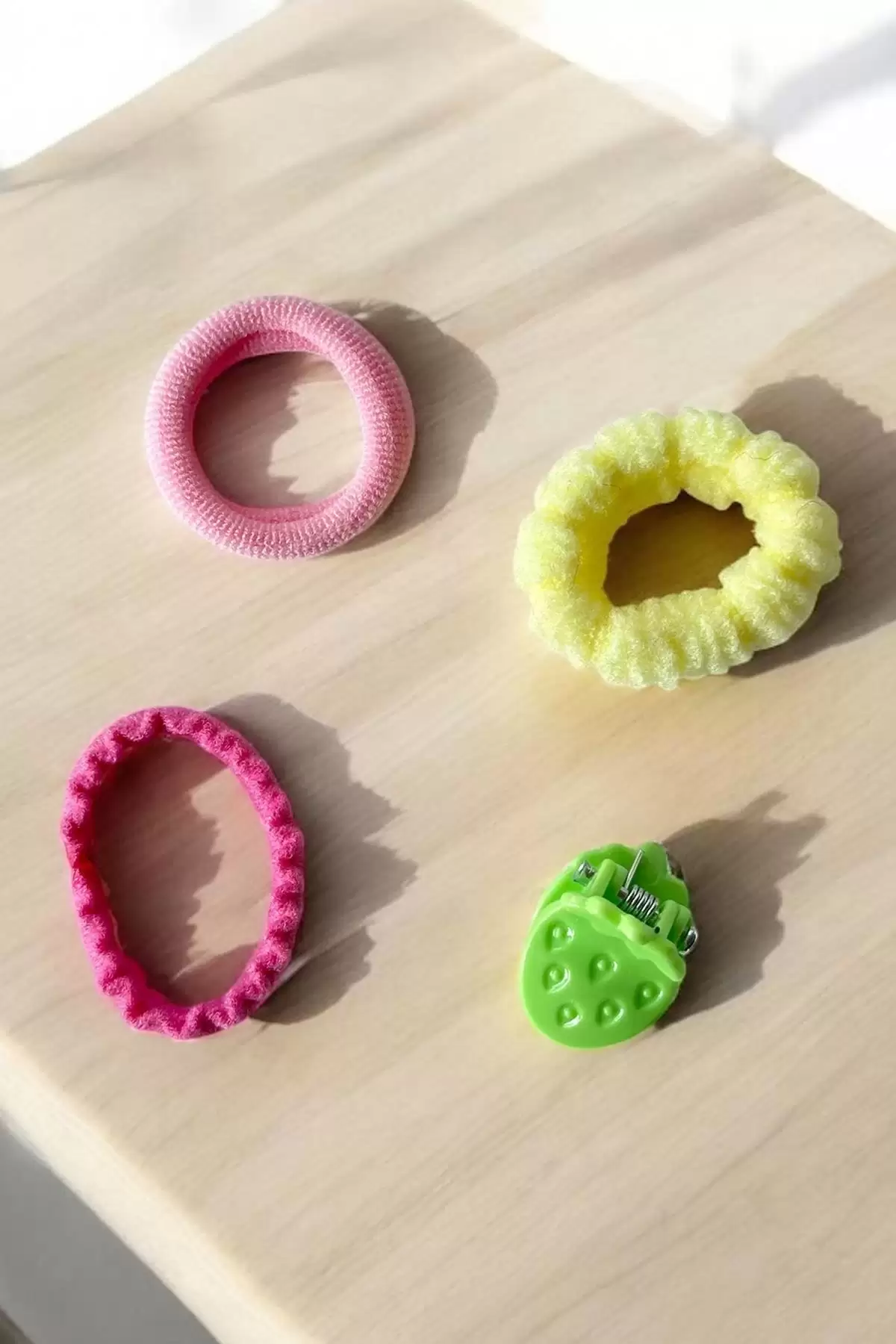 Pembe Renk Uğur Böceği Figürlü Çantalı Toka Set
