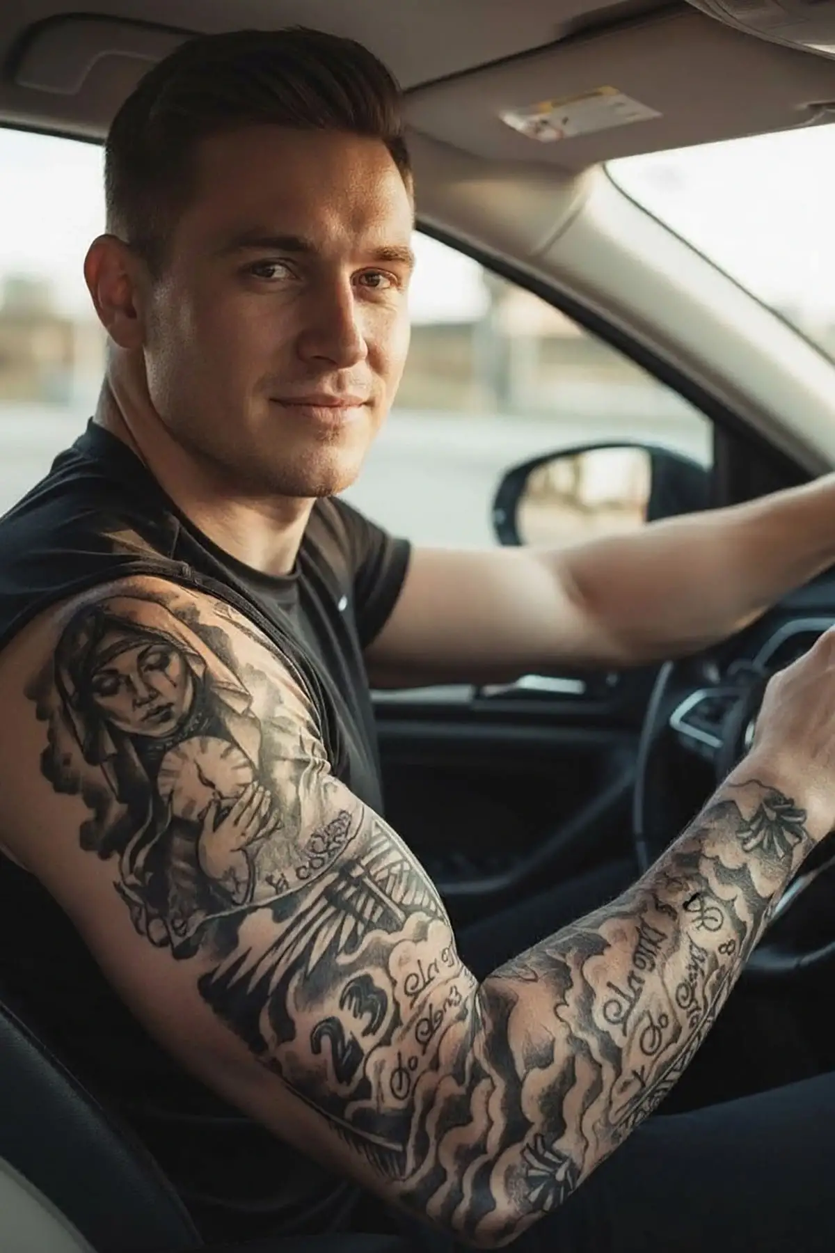 Rahibe Figürlü 12 Saat Sonra Kararan Geçici Kol Dövme Tattoo