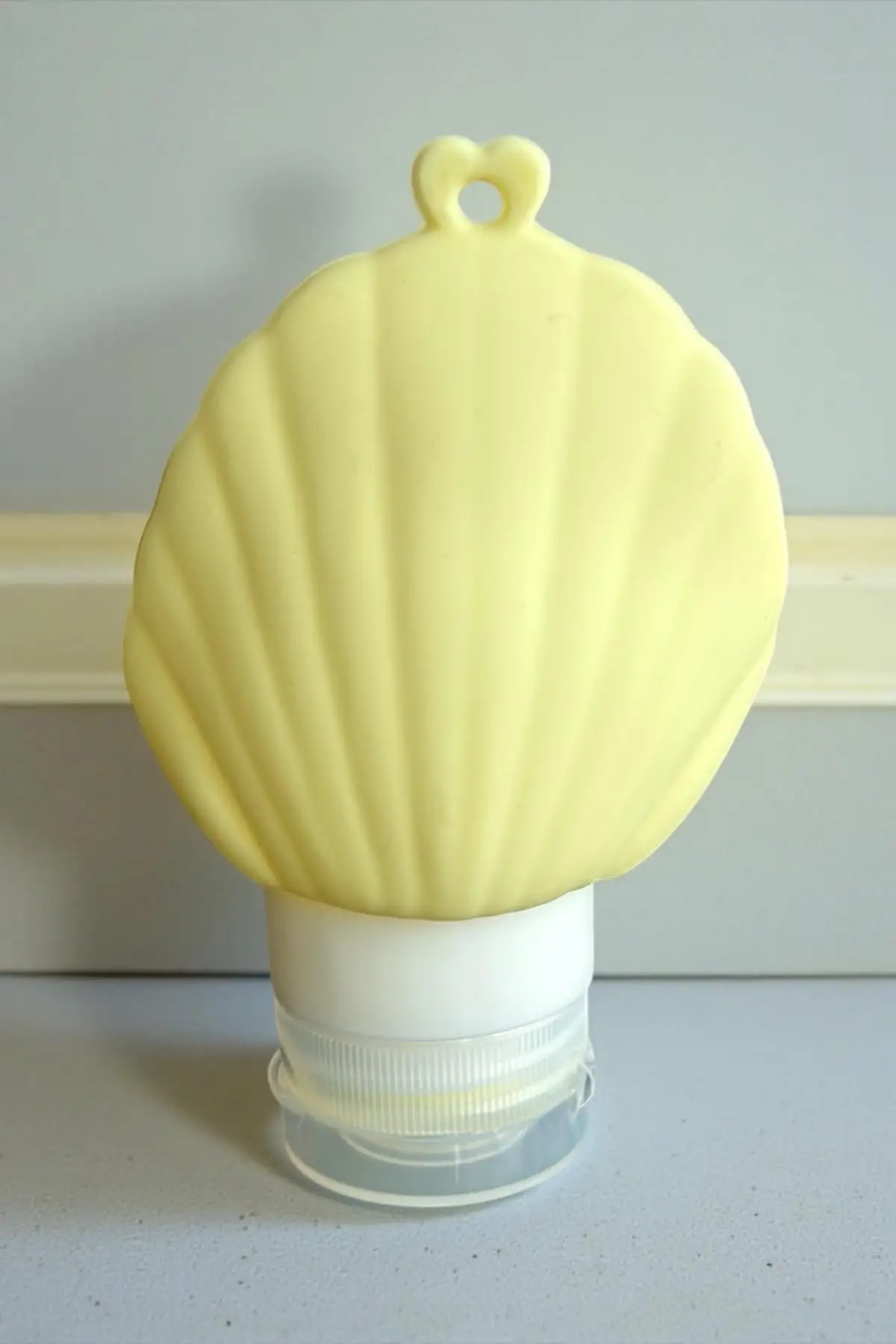 Sarı Renk Deniz Kabuğu Figürlü Doldurulabilir Krem Kutusu