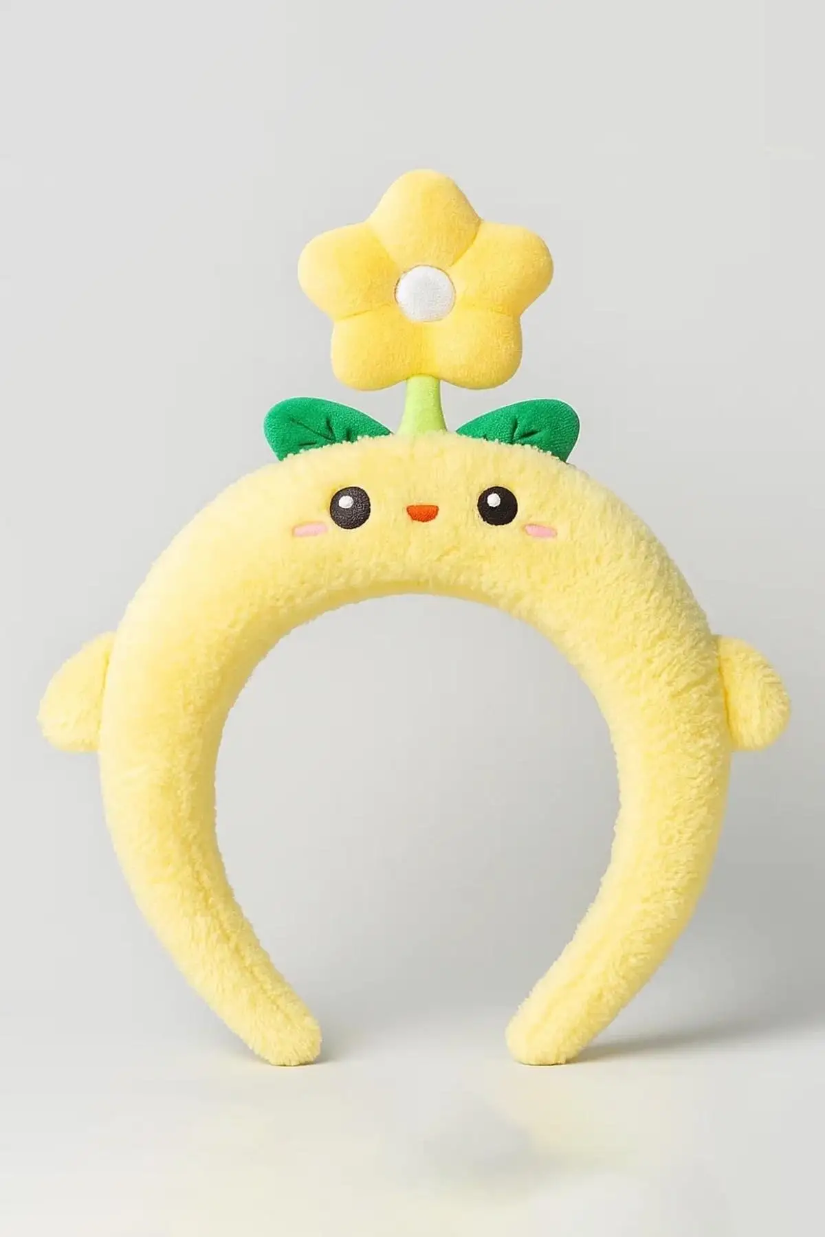 Sarı Renk Dönen Çiçek Detaylı Peluş Taç