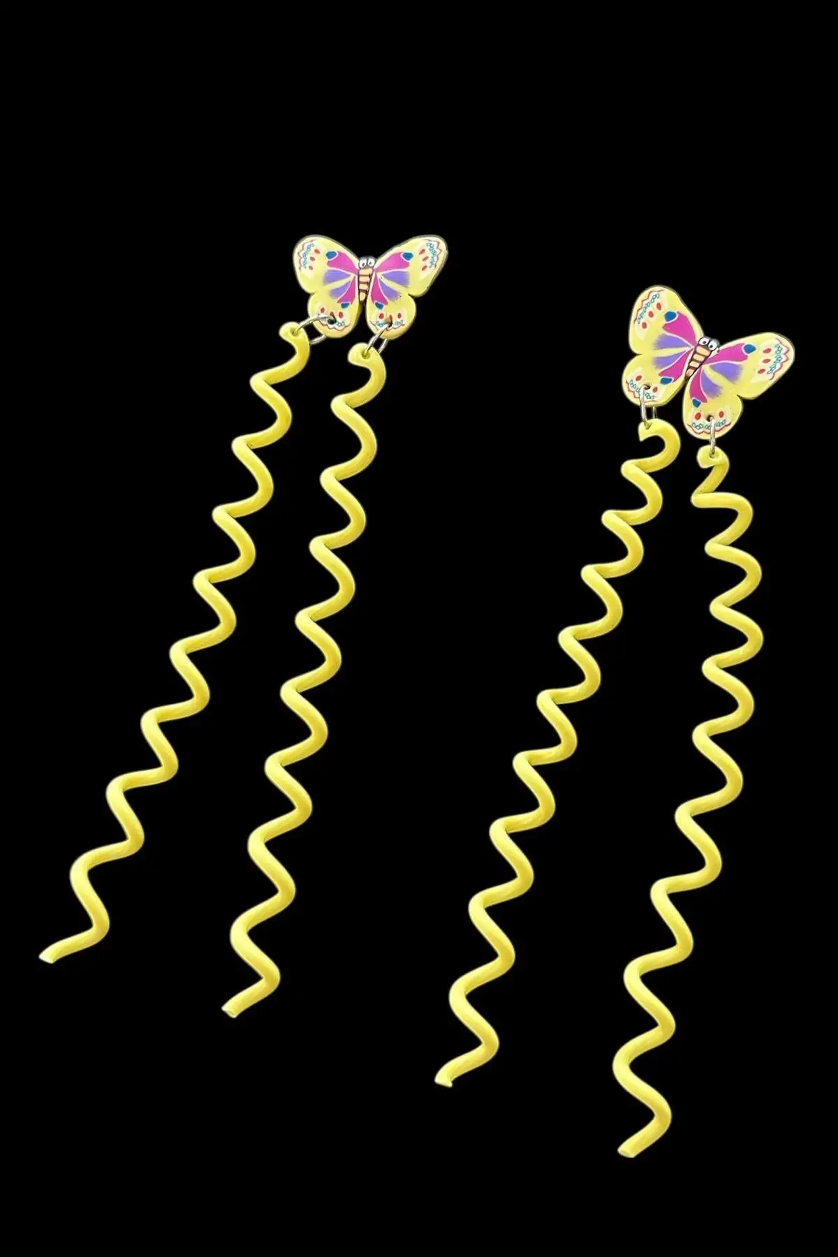 Sarı Renk Kelebek Figürlü Çocuk Yan Toka