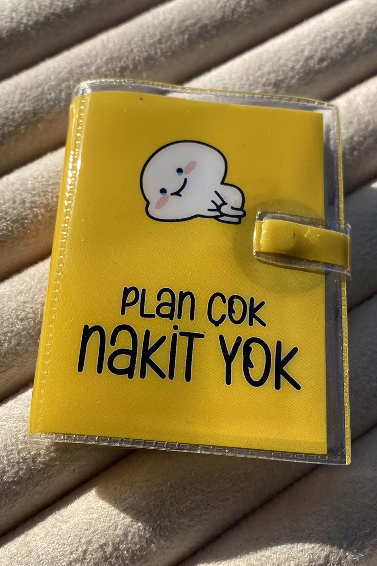 Sarı Renk Plan Çok Nakit Yok Yazılı Mini Defter