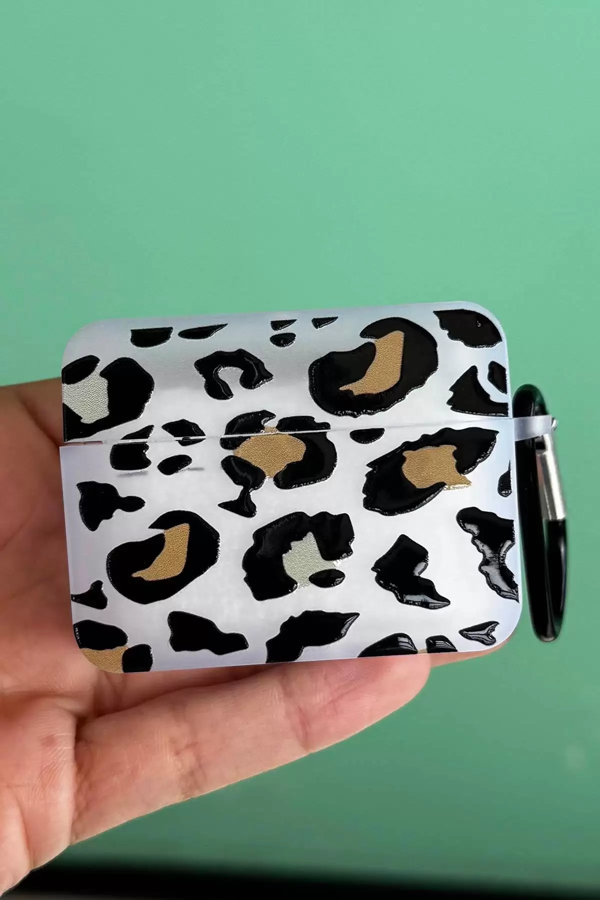 Şeffaf Renk Leopar Figürlü Airpods Pro Kılıf