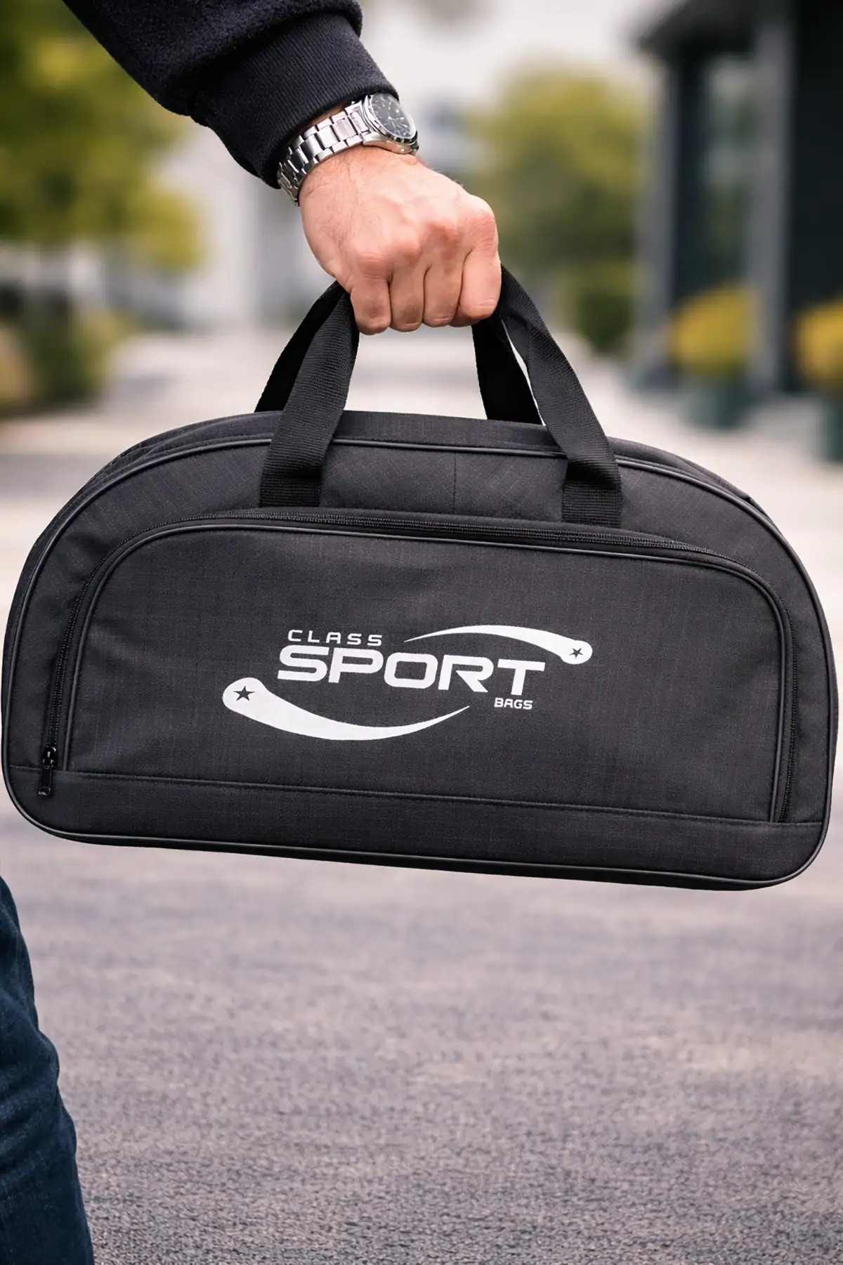 Siyah Renk Büyük Boy El Çantası/ Seyahat Çantası