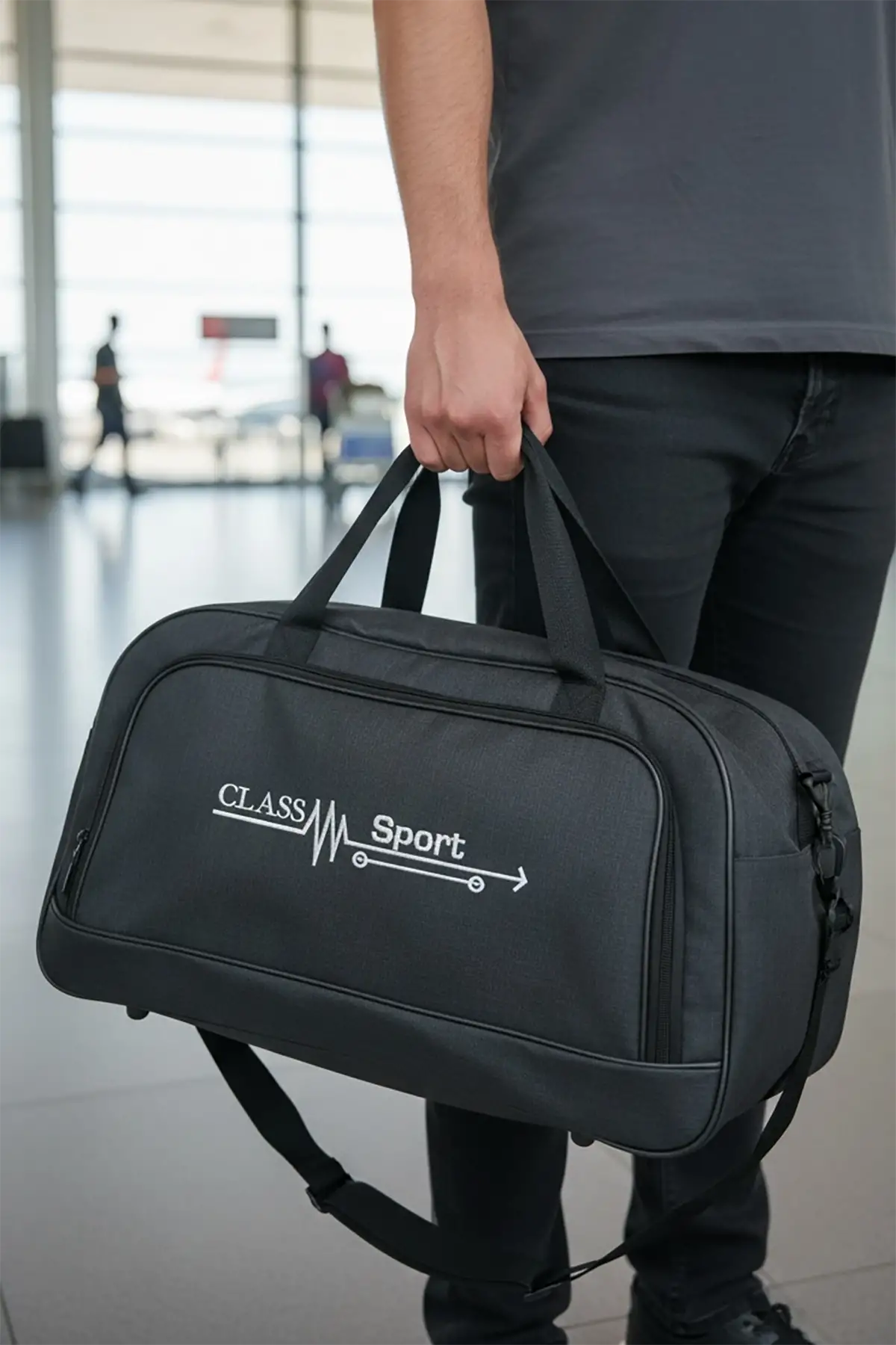 Siyah Renk Büyük Boy El Çantası/ Seyahat Çantası