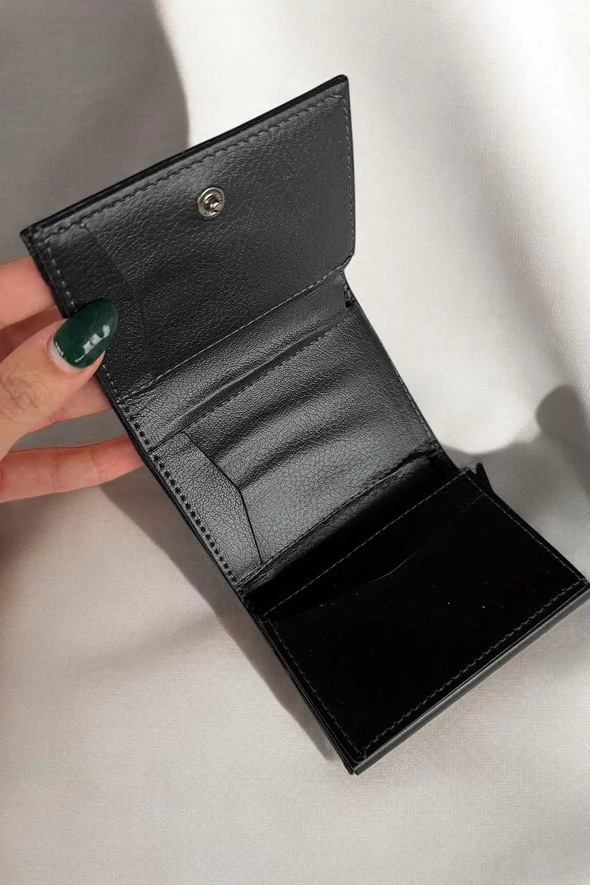 Siyah Renk Otomatik Cüzdan/Kartlık