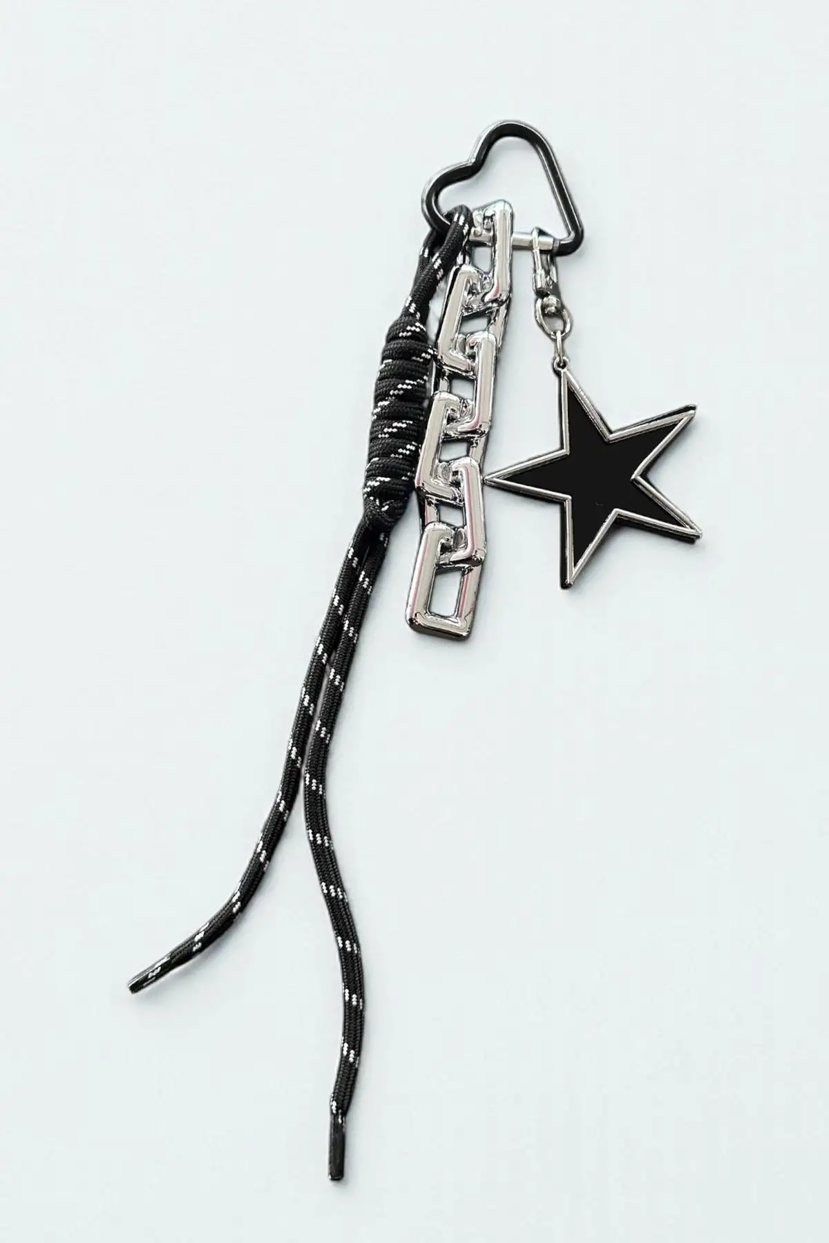 Siyah Renk Yıldız Figürlü Çanta Charm/ Anahtarlık