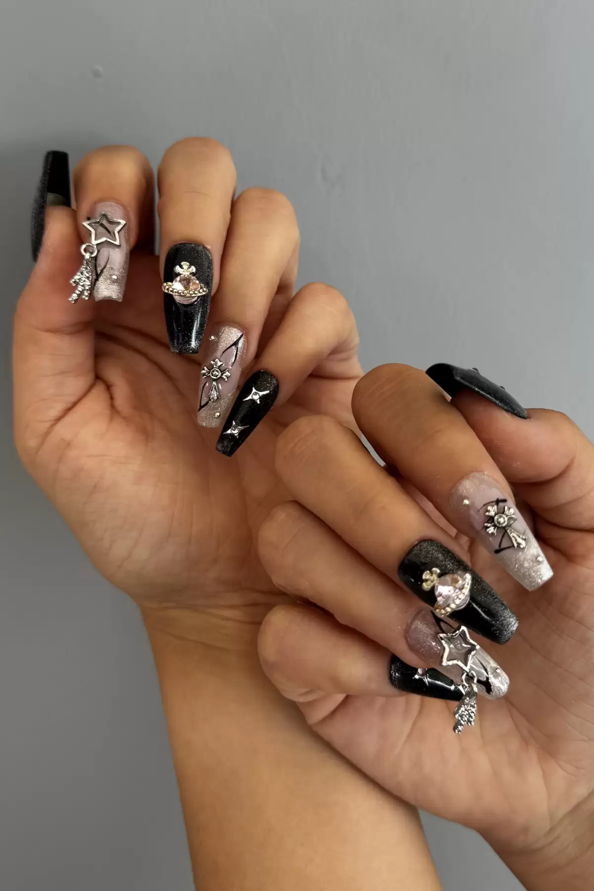 Taşlı Nail Art Detaylı Protez Tırnak