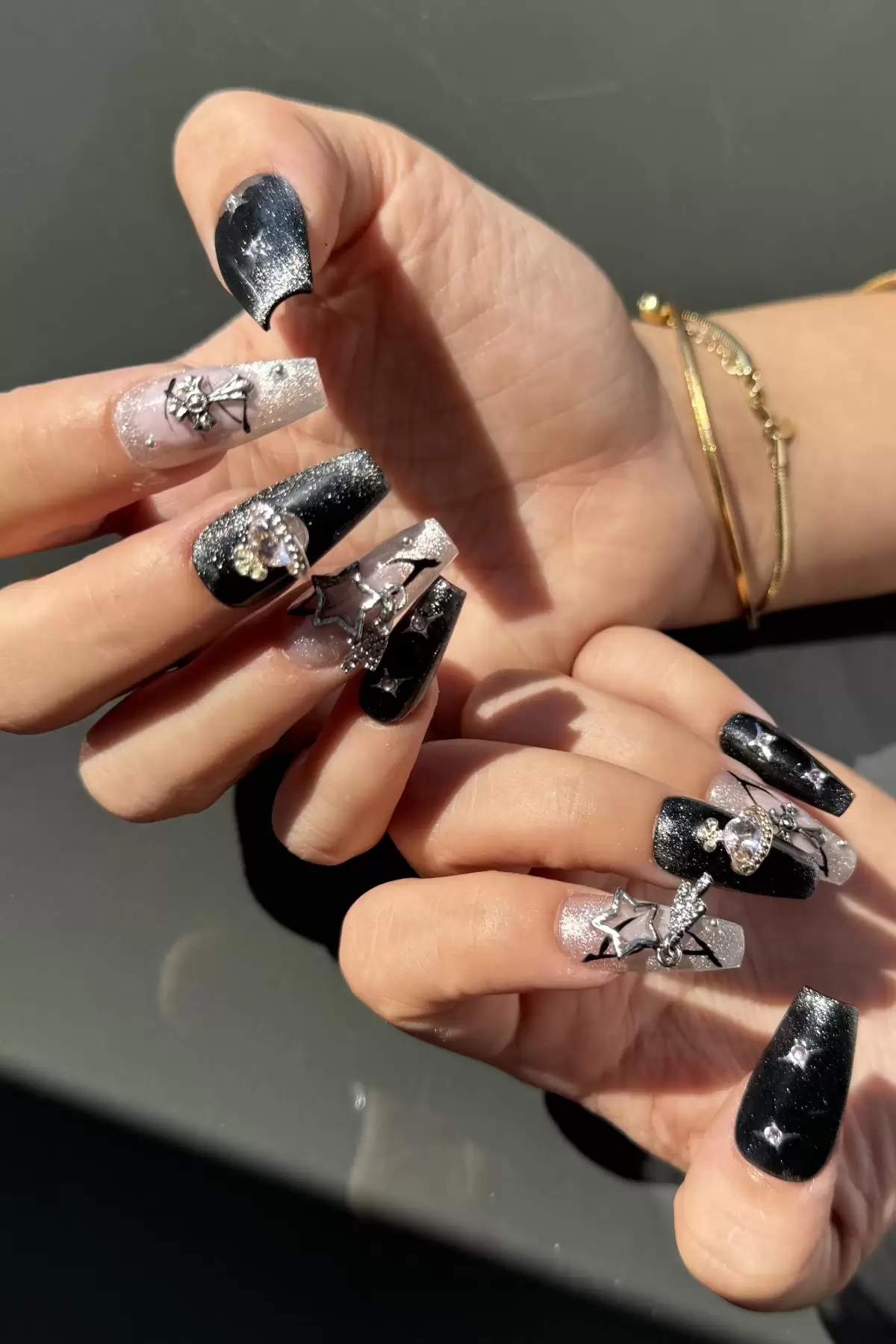 Taşlı Nail Art Detaylı Protez Tırnak