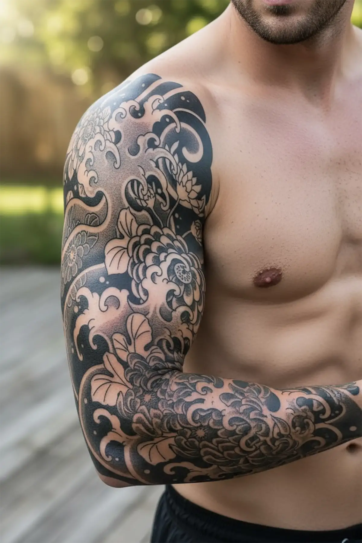 Tribal Figürlü 12 Saat Sonra Kararan Geçici Kol Dövme Tattoo