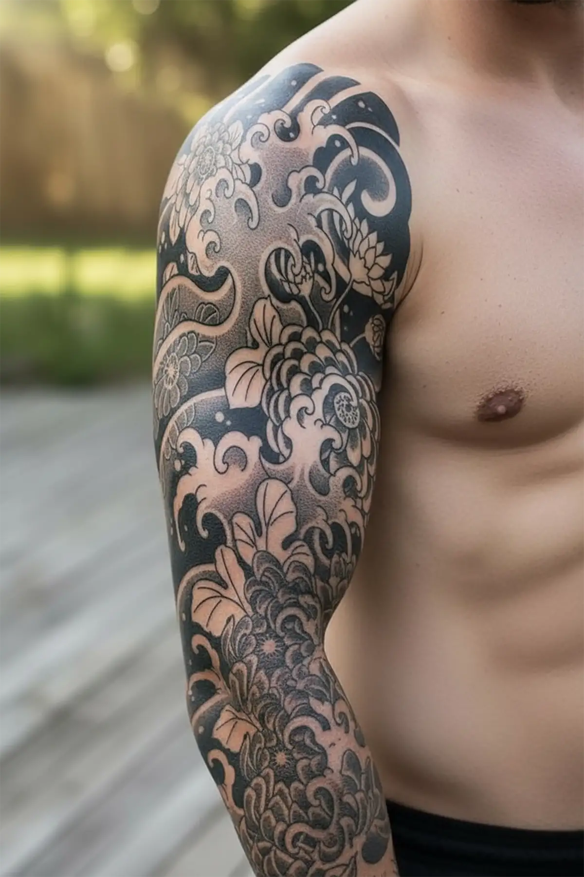 Tribal Figürlü 12 Saat Sonra Kararan Geçici Kol Dövme Tattoo