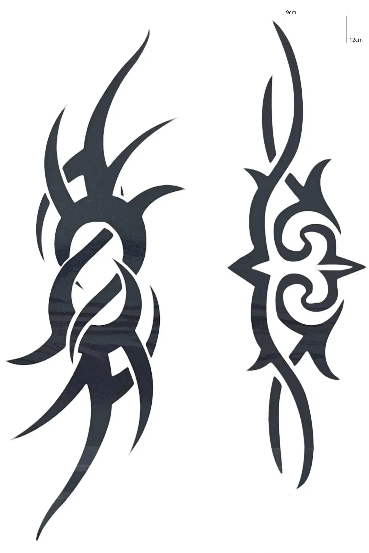 Tribal Figürlü 12 Saat Sonra Kararan Geçici Mini Dövme Tattoo