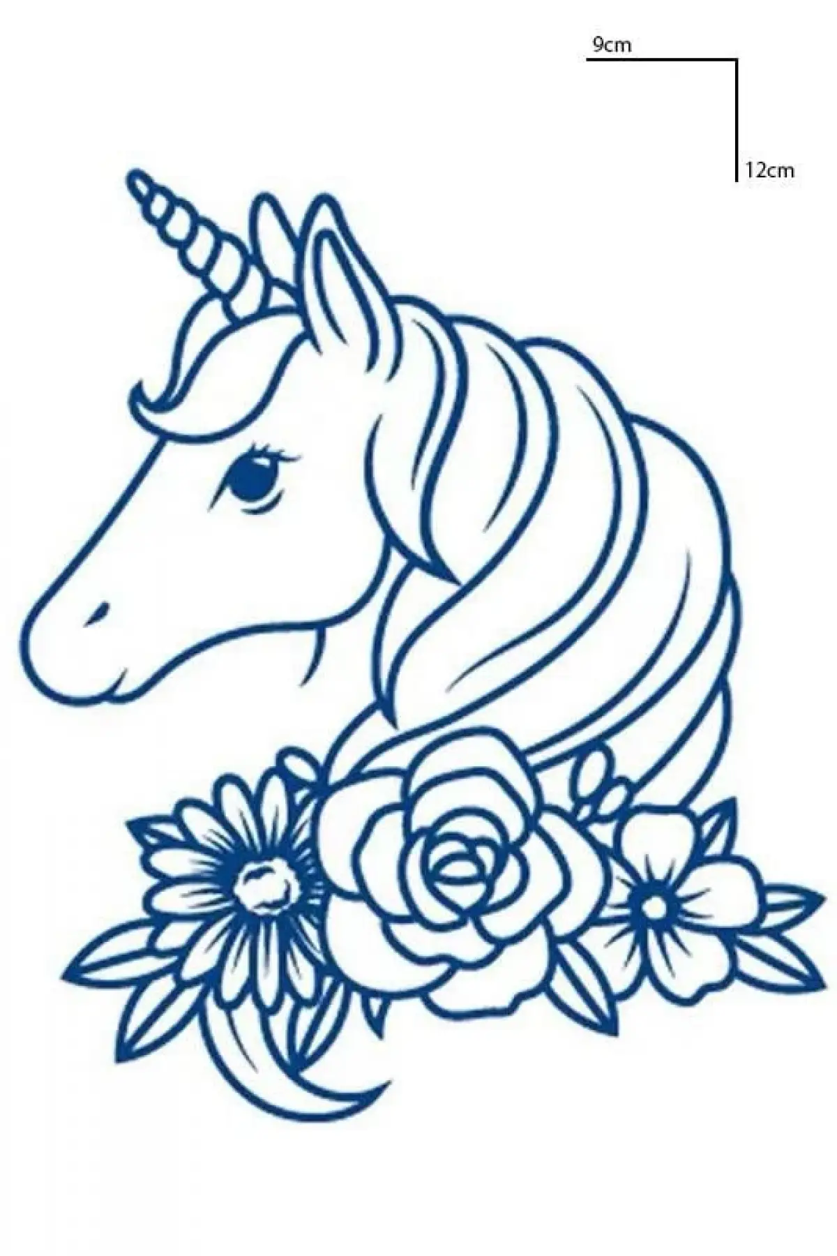 Unicorn Figürlü 12 Saat Sonra Kararan Geçici Mini Dövme Tattoo