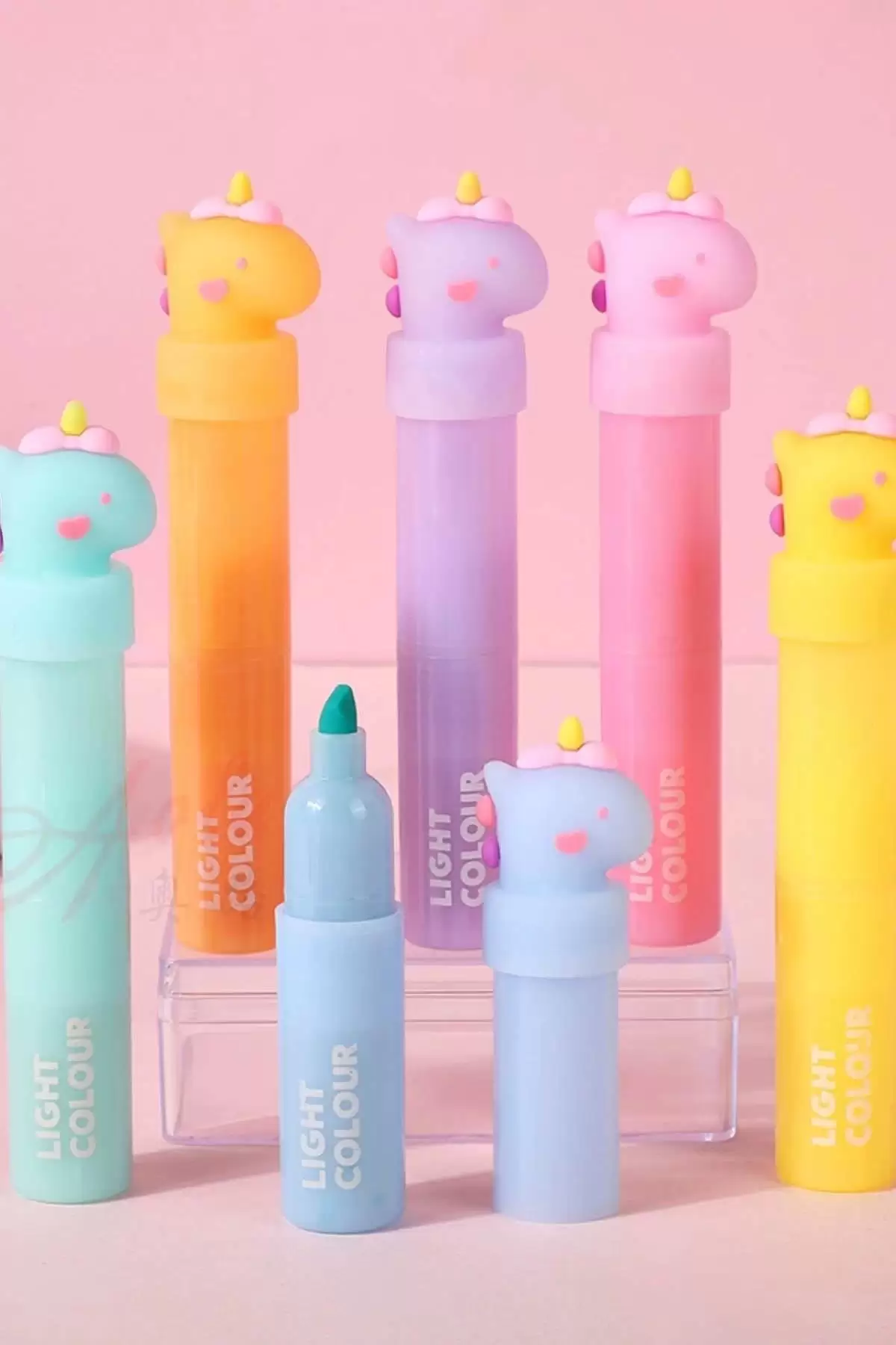 Unicorn Figürlü 6lı Fosforlu Kalem Set