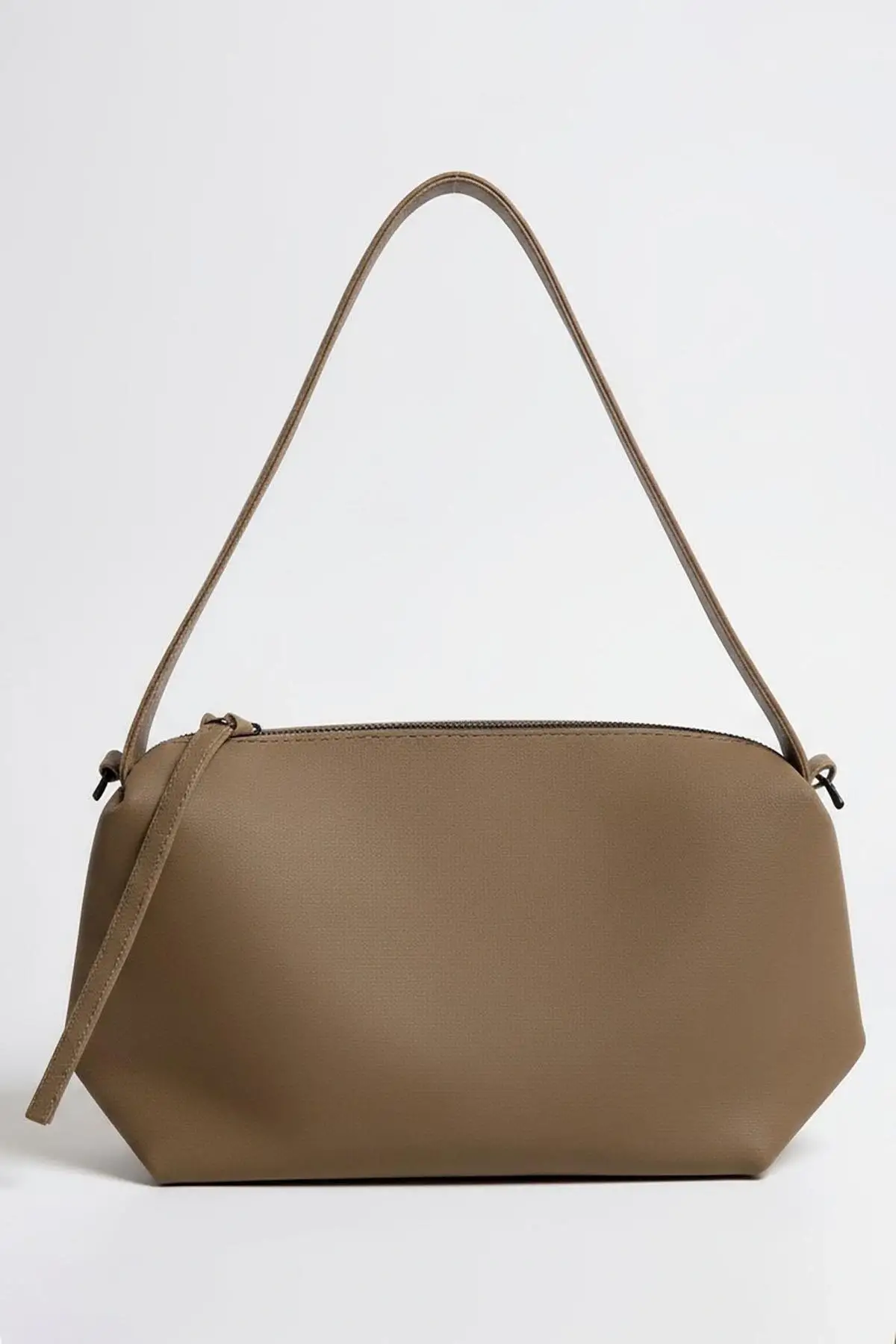 Vizon Renk Süet Kadın Çanta