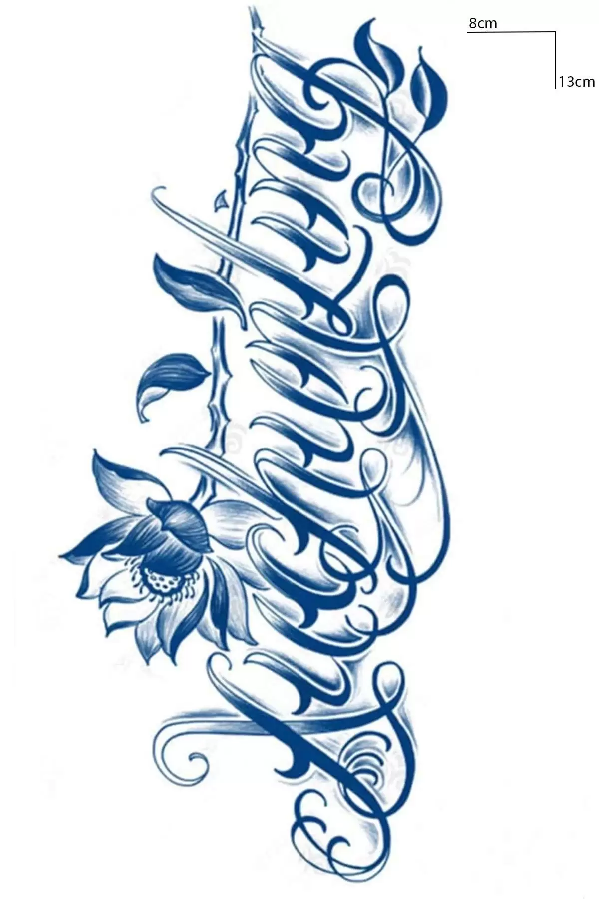 Xuchun Ling Yazılı 12 Saat Sonra Kararan Geçici Dövme Tattoo