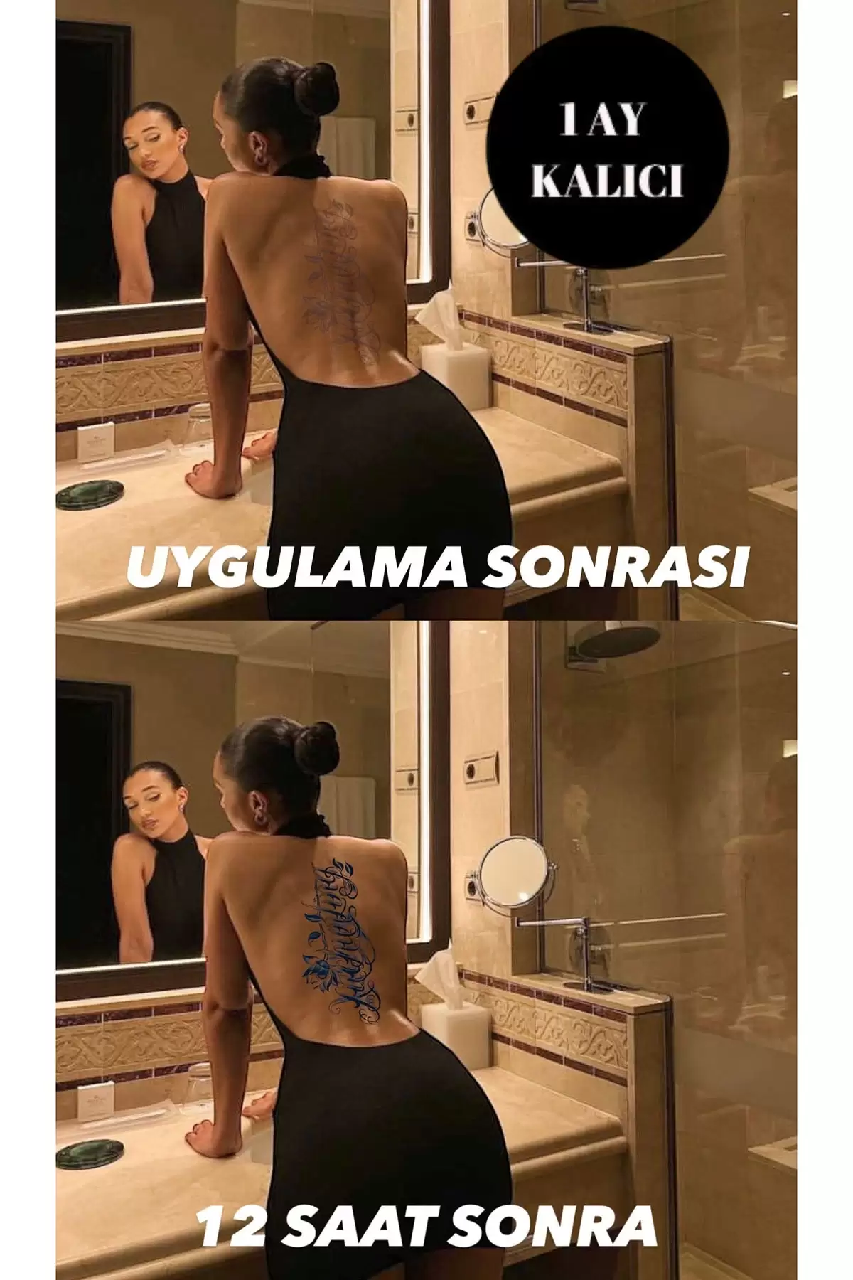 Xuchun Ling Yazılı 12 Saat Sonra Kararan Geçici Dövme Tattoo
