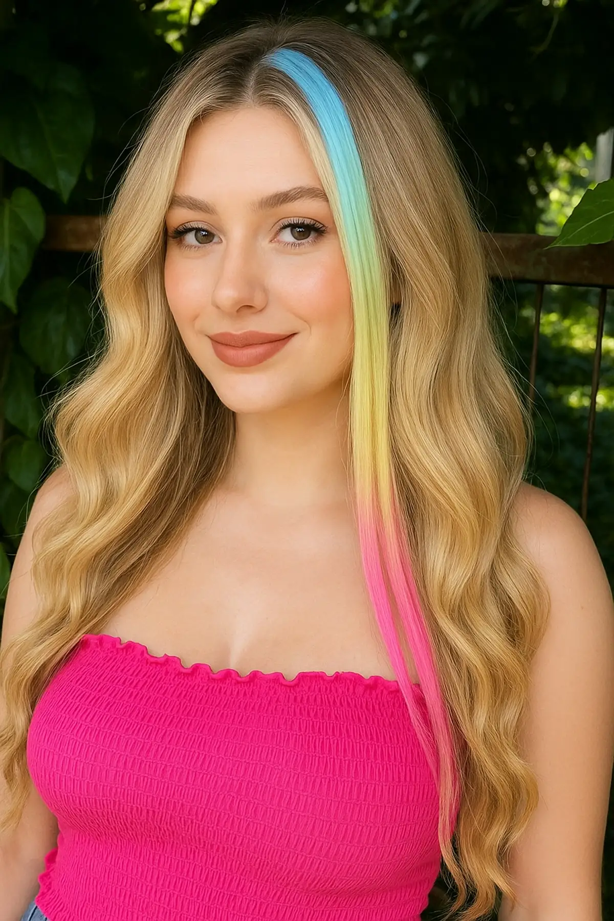 Yan Çıt Çıt Postiş / 3 Renk Ombre / 50 Cm