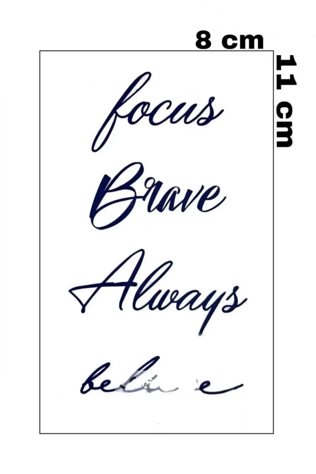 Yazı Detaylı 12 Saat Sonra Kararan Geçici Dövme Tattoo