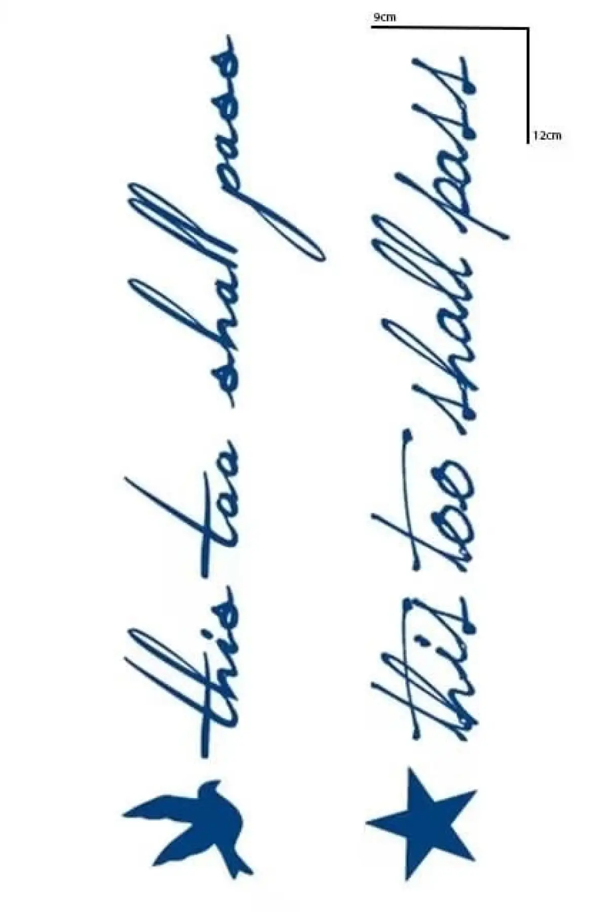 Yazı Detaylı 12 Saat Sonra Kararan Geçici Dövme Tattoo