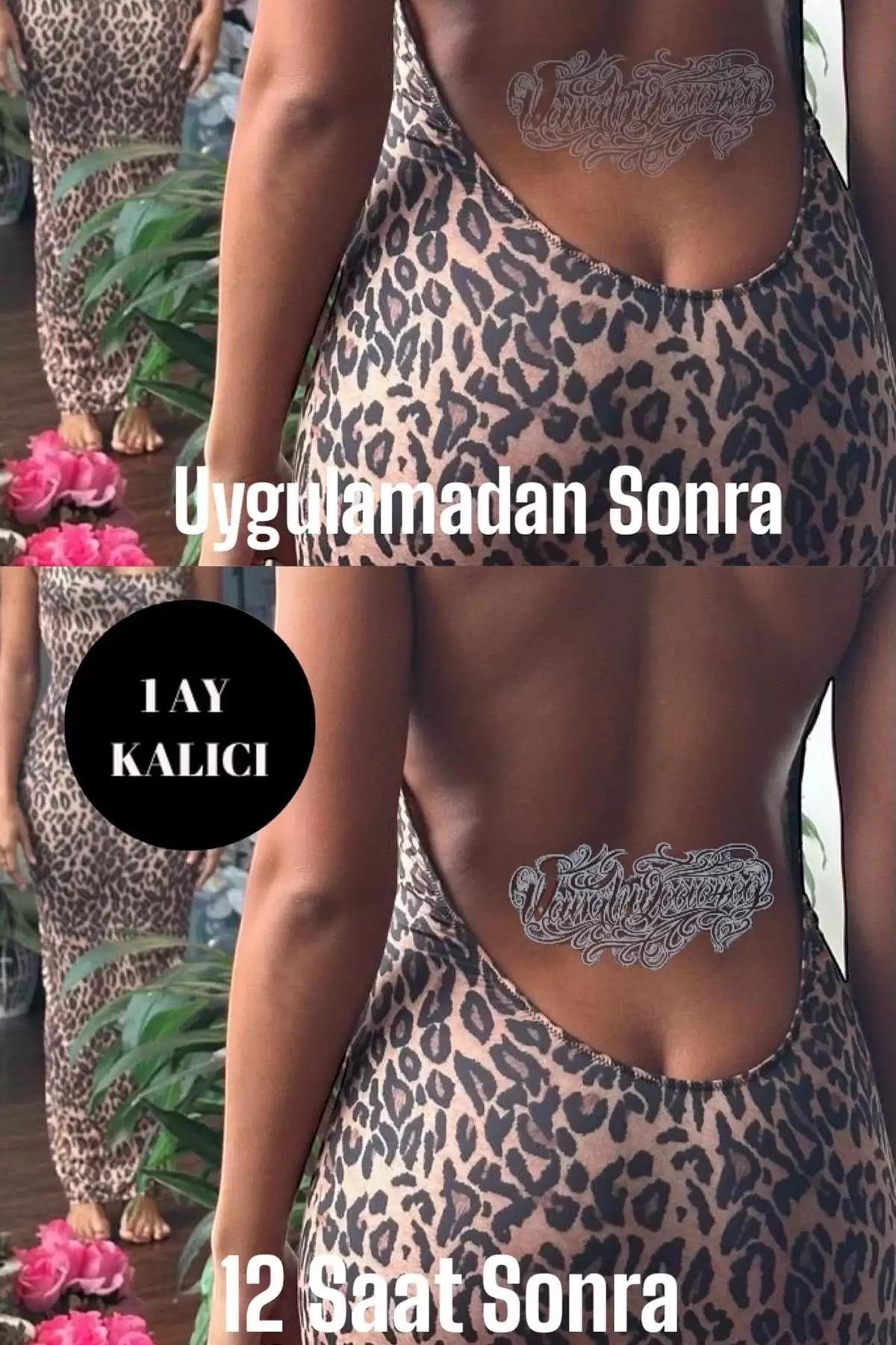 Yazı Detaylı 12 Saat Sonra Kararan Geçici Dövme Tattoo