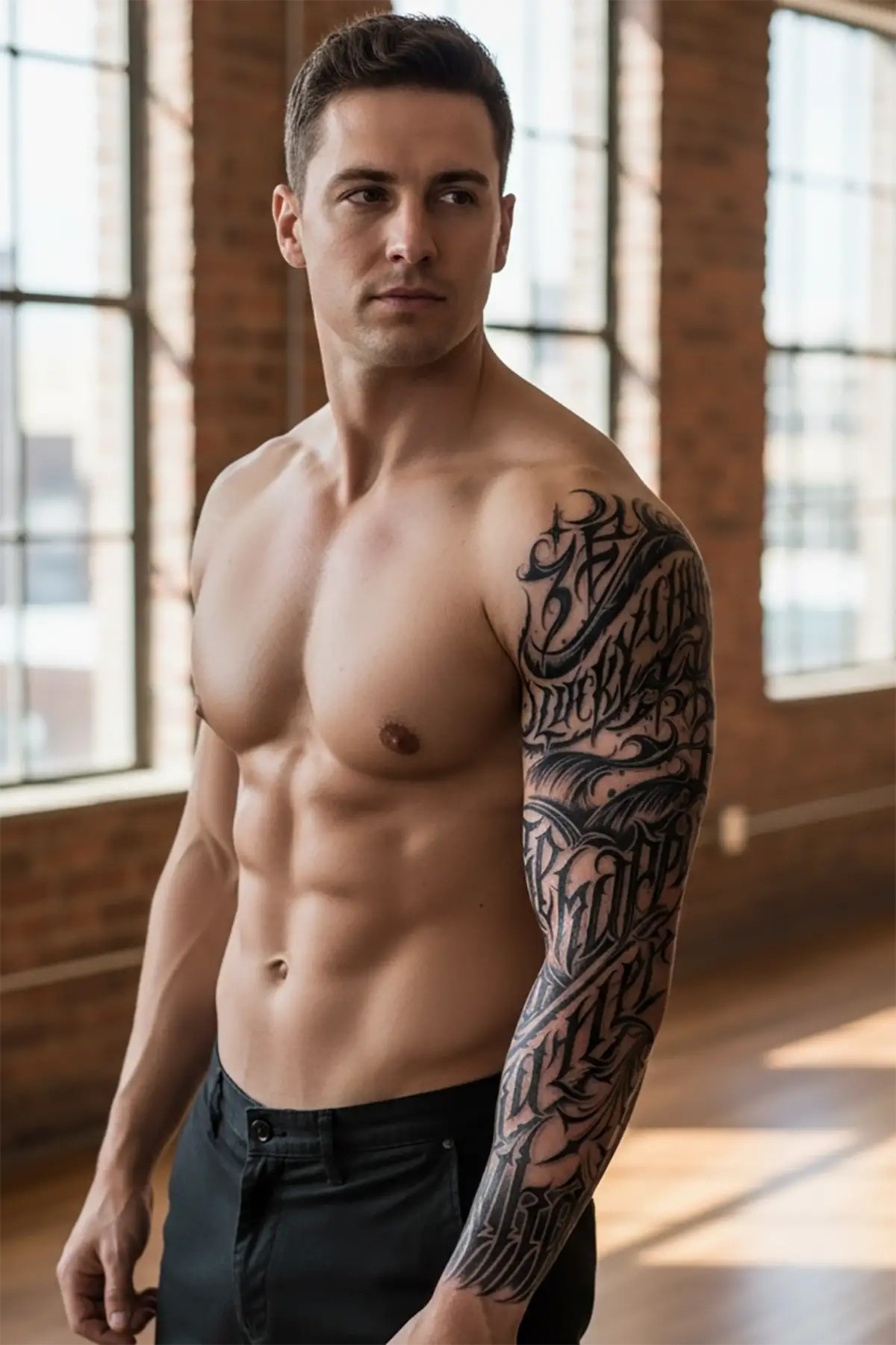 Yazı Detaylı Figürlü 12 Saat Sonra Kararan Geçici Kol Dövme Tattoo