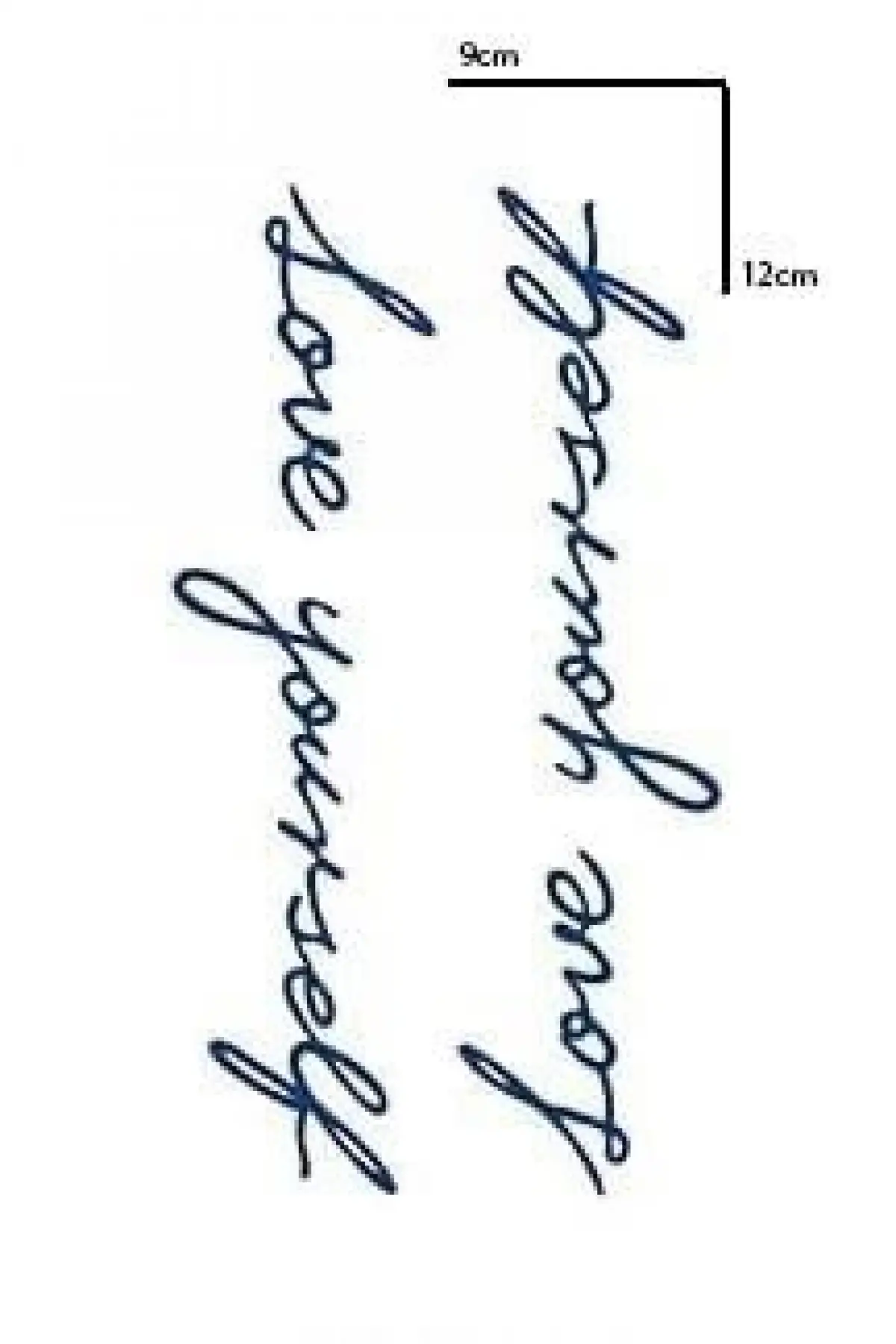 Yazılı 12 Saat Sonra Kararan Geçici Dövme Tattoo