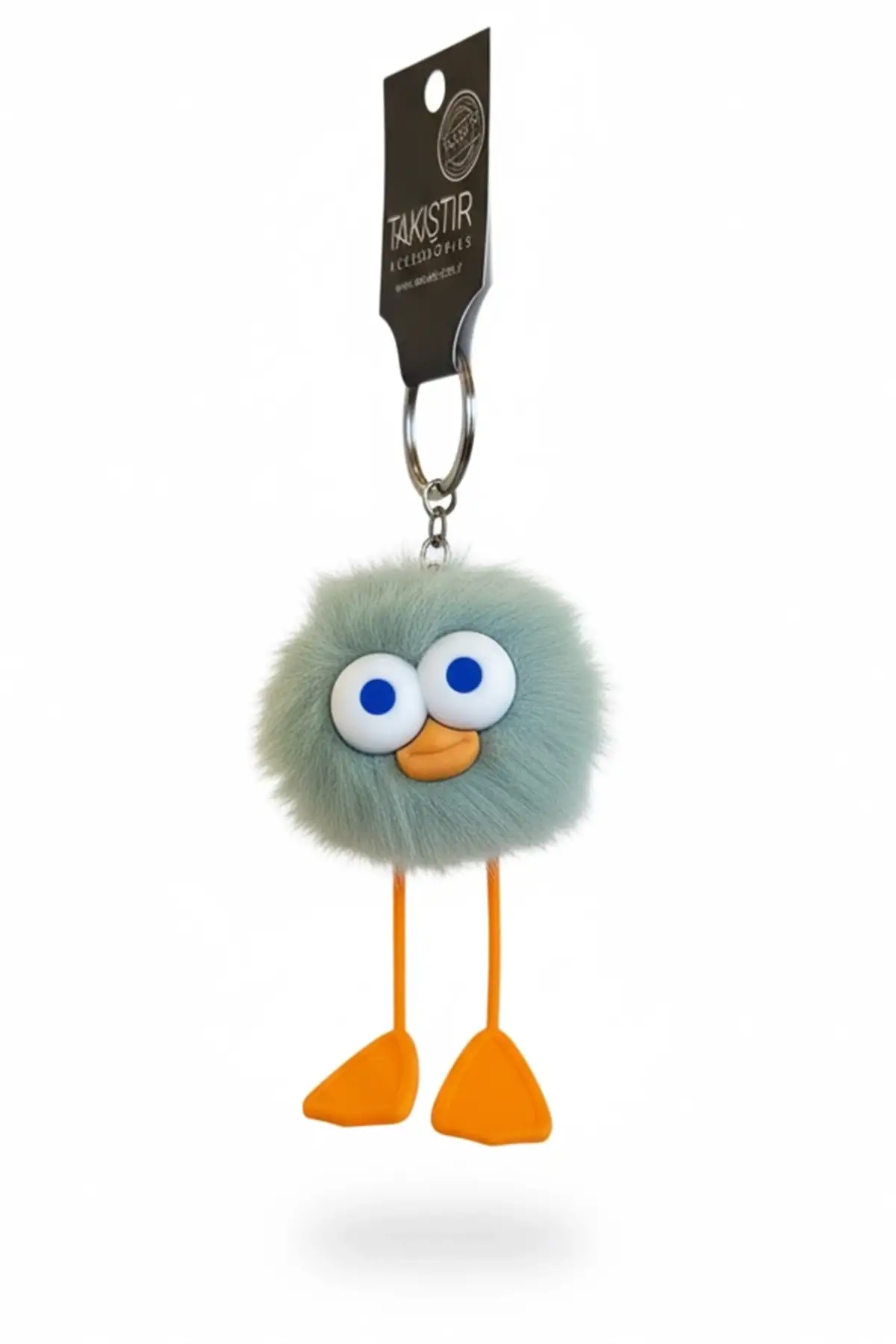 Yeşil Renk Peluş Canavar Figürlü Anahtarlık