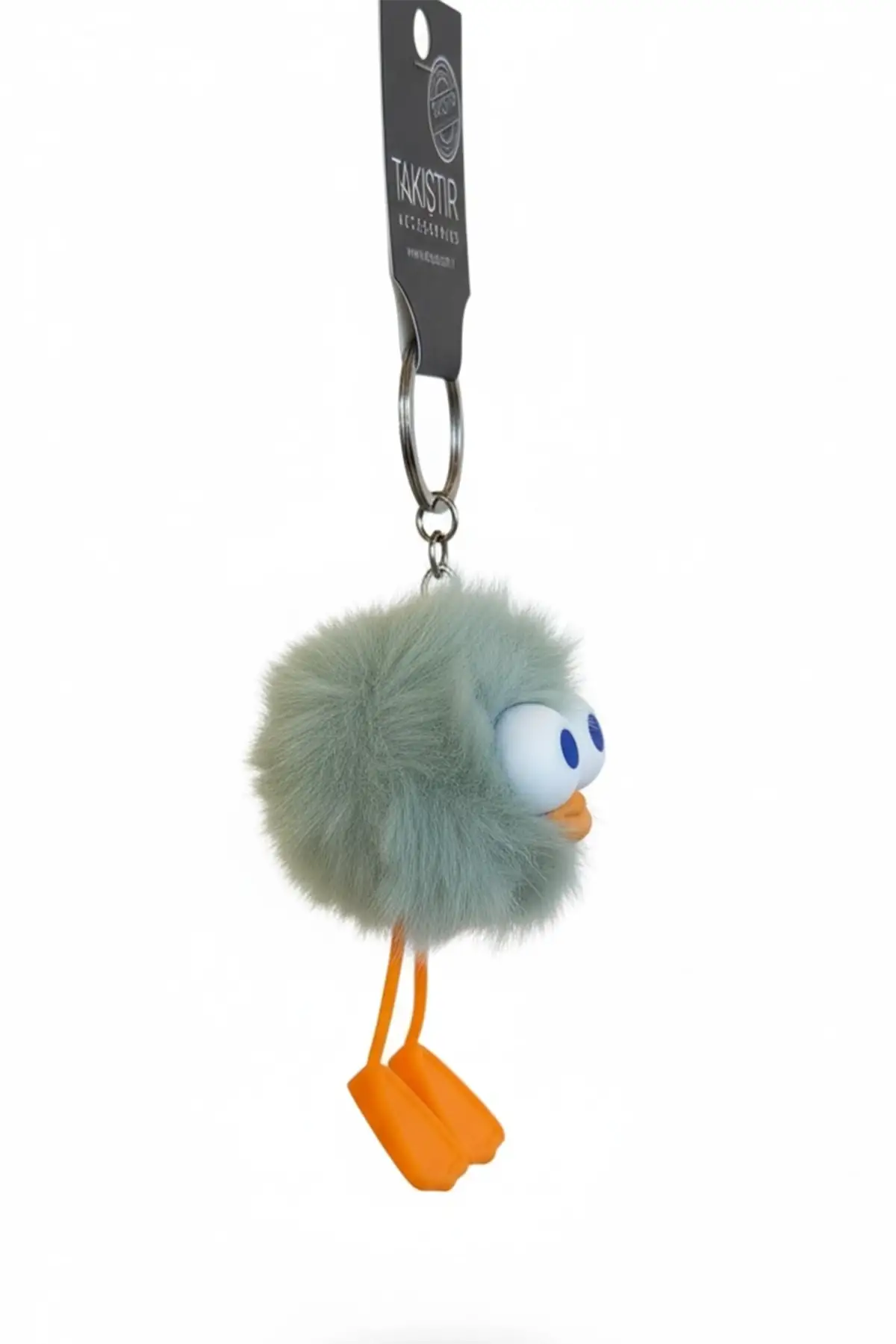 Yeşil Renk Peluş Canavar Figürlü Anahtarlık