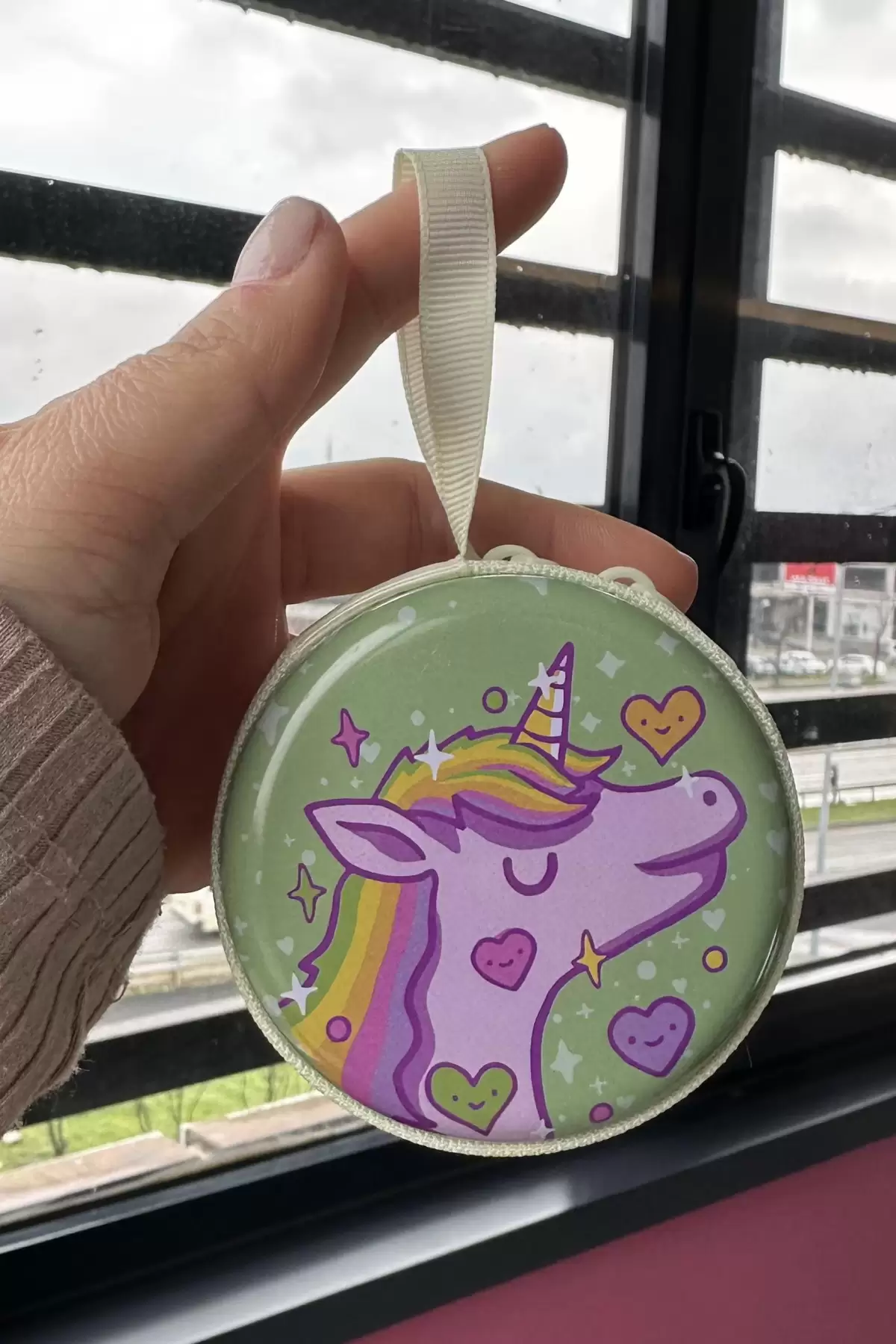 Yeşil Renk Unicorn Figürlü Cüzdan/Anahtarlık