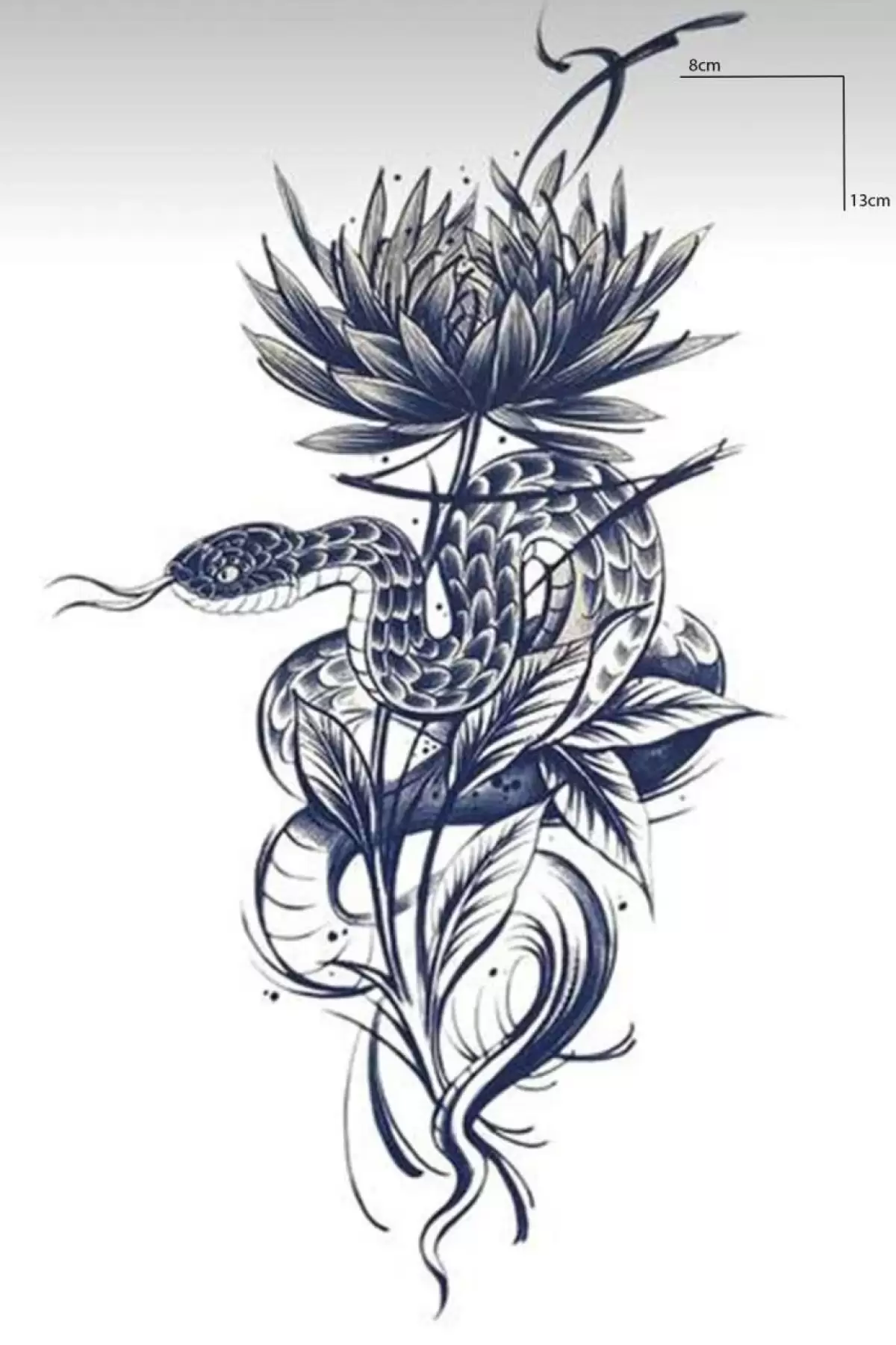 Yılan Figürlü 12 Saat Sonra Kararan Geçici Dövme Tattoo