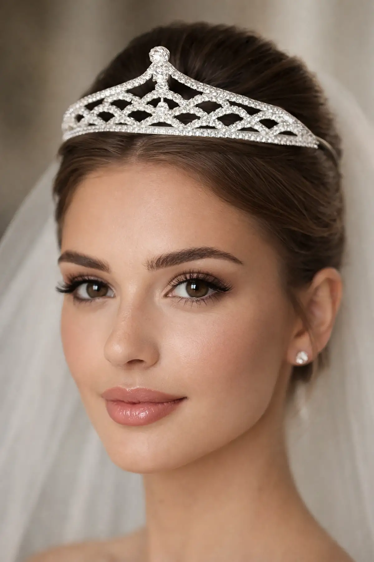 Zirkon Taşlı Gelin/Kına/Nişan/Söz Tasarım Taç