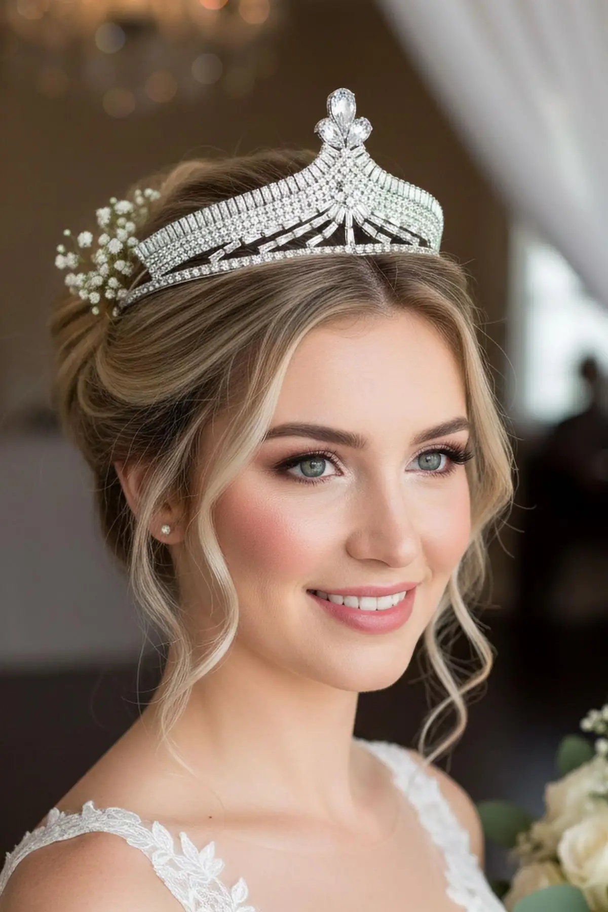 Zirkon Taşlı Gelin/Kına/Nişan/Söz Tasarım Taç