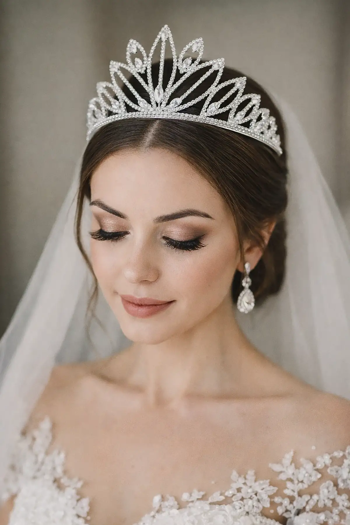 Zirkon Taşlı Gelin/Kına/Nişan/Söz Tasarım Taç