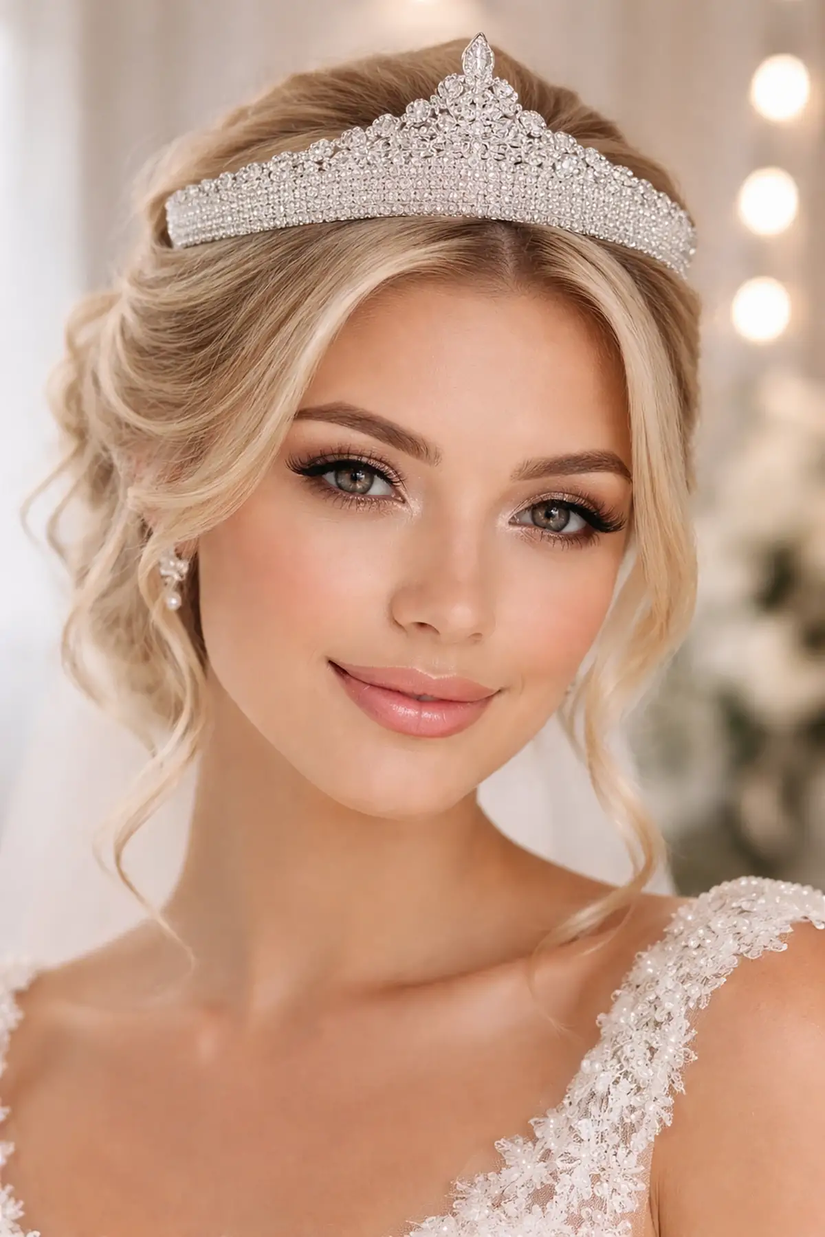 Zirkon Taşlı Gelin/Kına/Nişan/Söz Tasarım Taç