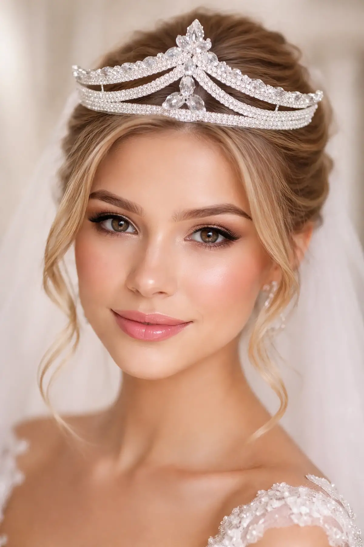 Zirkon Taşlı Gelin/Kına/Nişan/Söz Tasarım Taç