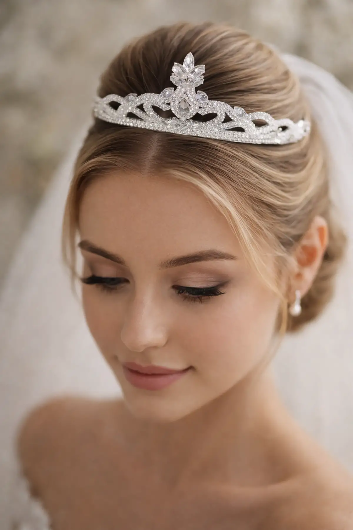 Zirkon Taşlı Gelin/Kına/Nişan/Söz Tasarım Taç