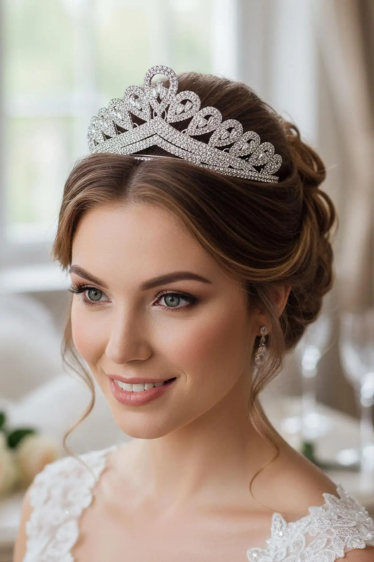 Zirkon Taşlı Gelin/Kına/Nişan/Söz Tasarım Taç