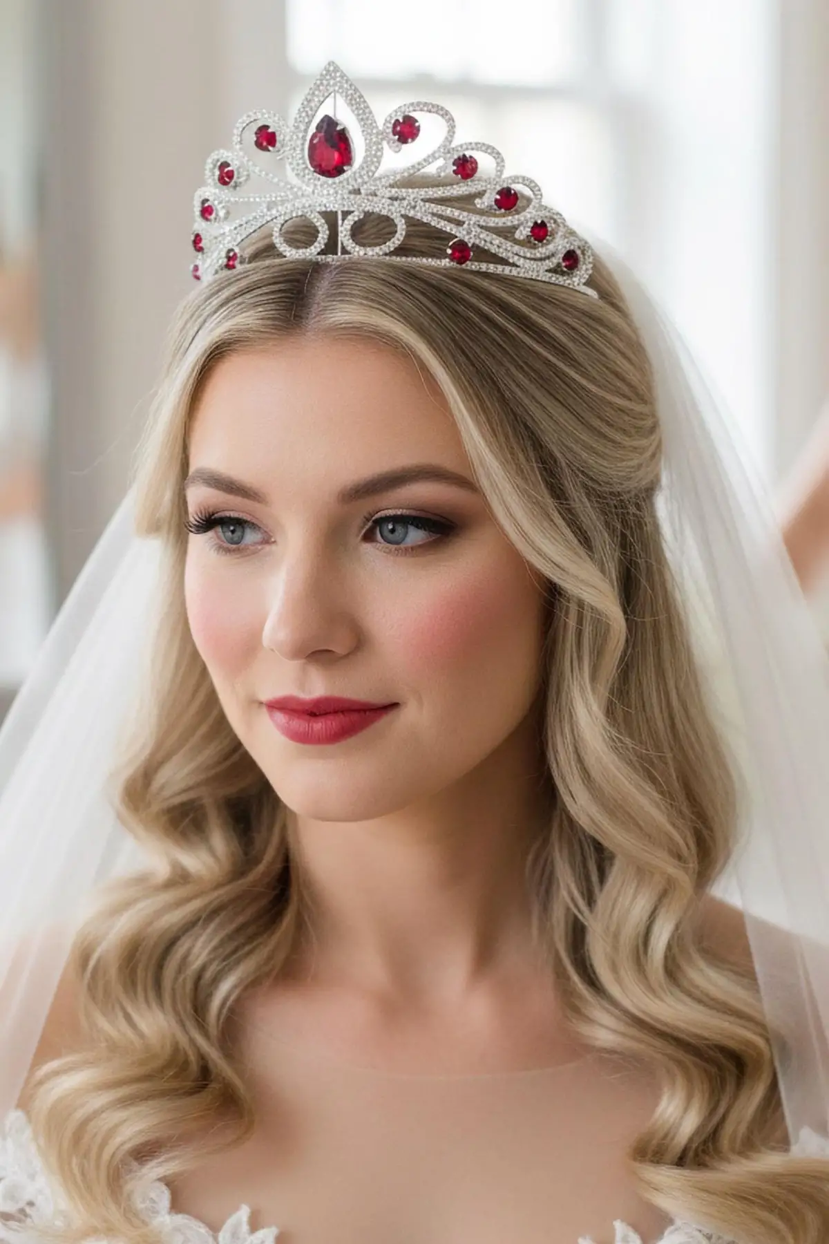 Zirkon Taşlı Gelin/Kına/Nişan/Söz Tasarım Taç