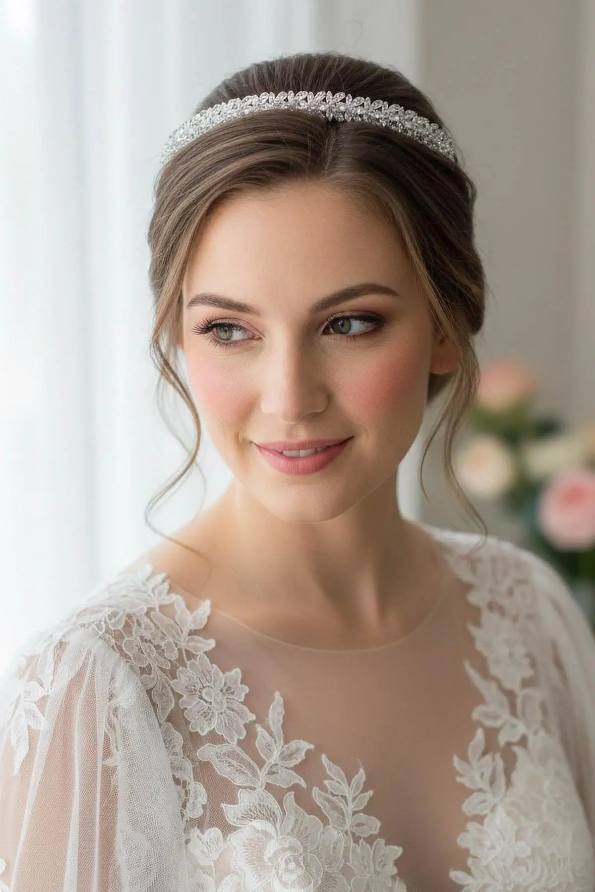 Zirkon Taşlı Gelin/Kına/Nişan/Söz Tasarım Taç