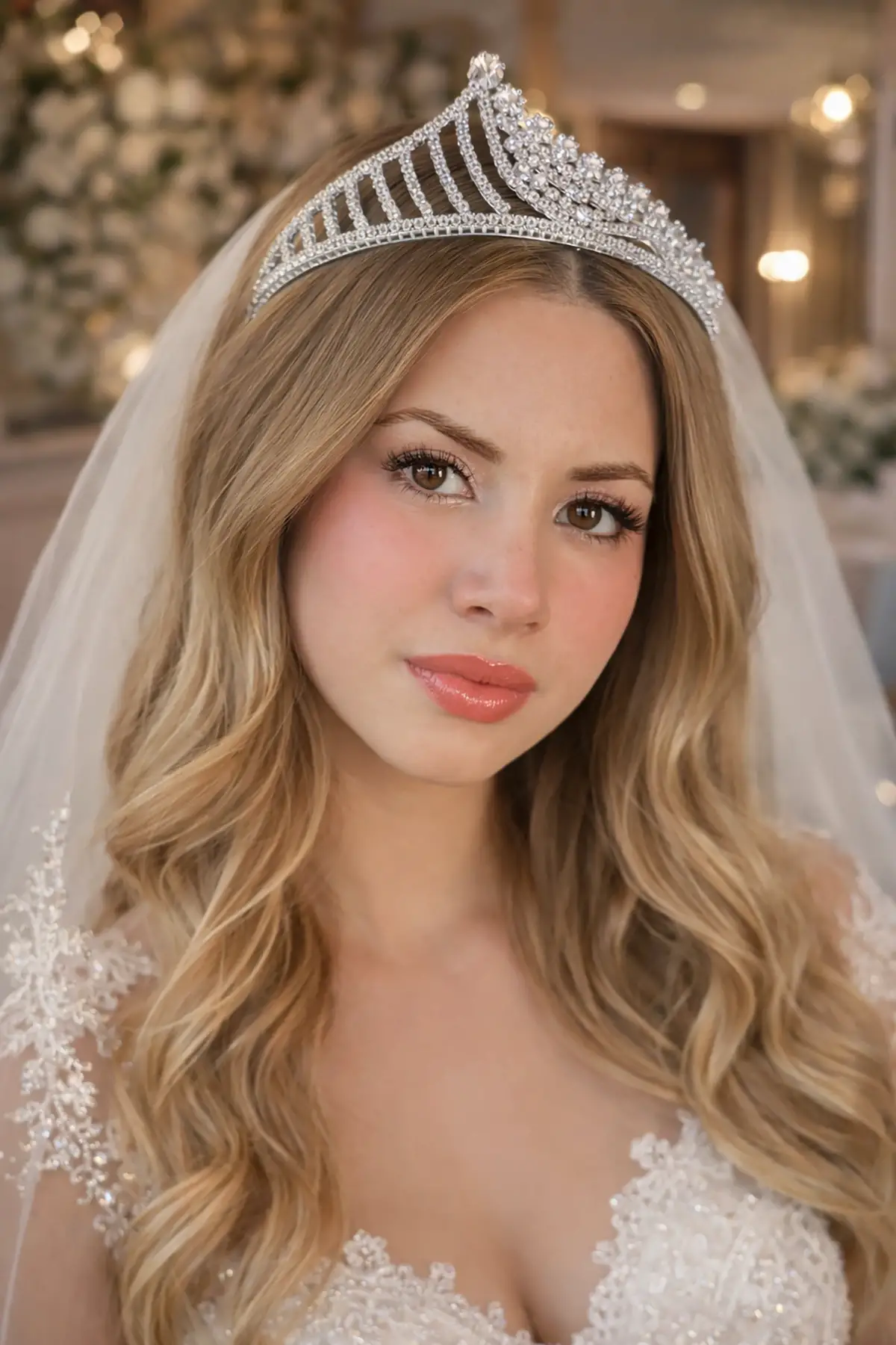 Zirkon Taşlı Gelin/Kına/Nişan/Söz Tasarım Taç